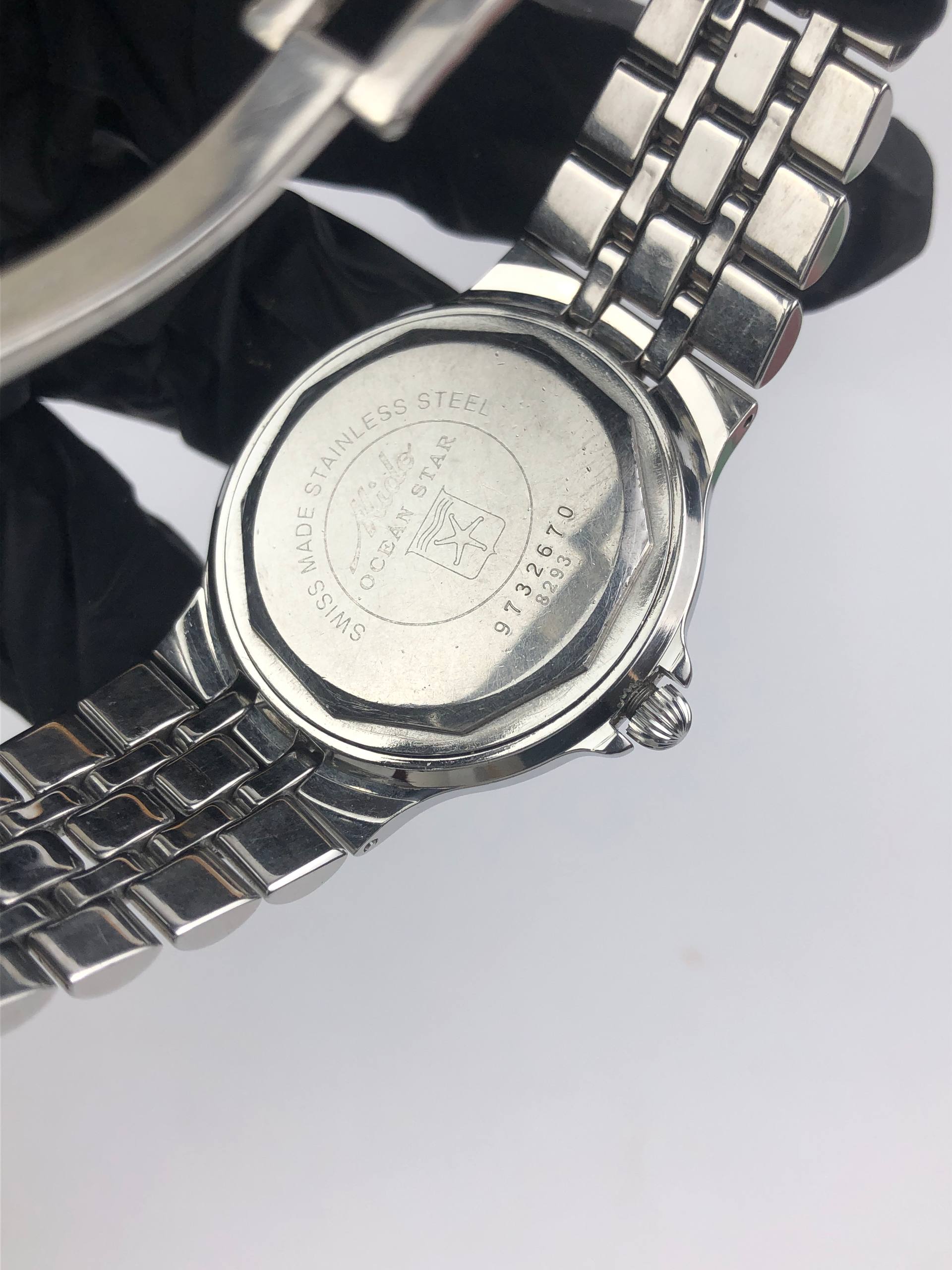 MIDO OCEAN STAR 200M QUARTZ BLACK DIAL ALL ORIGINAL - Gambar 8