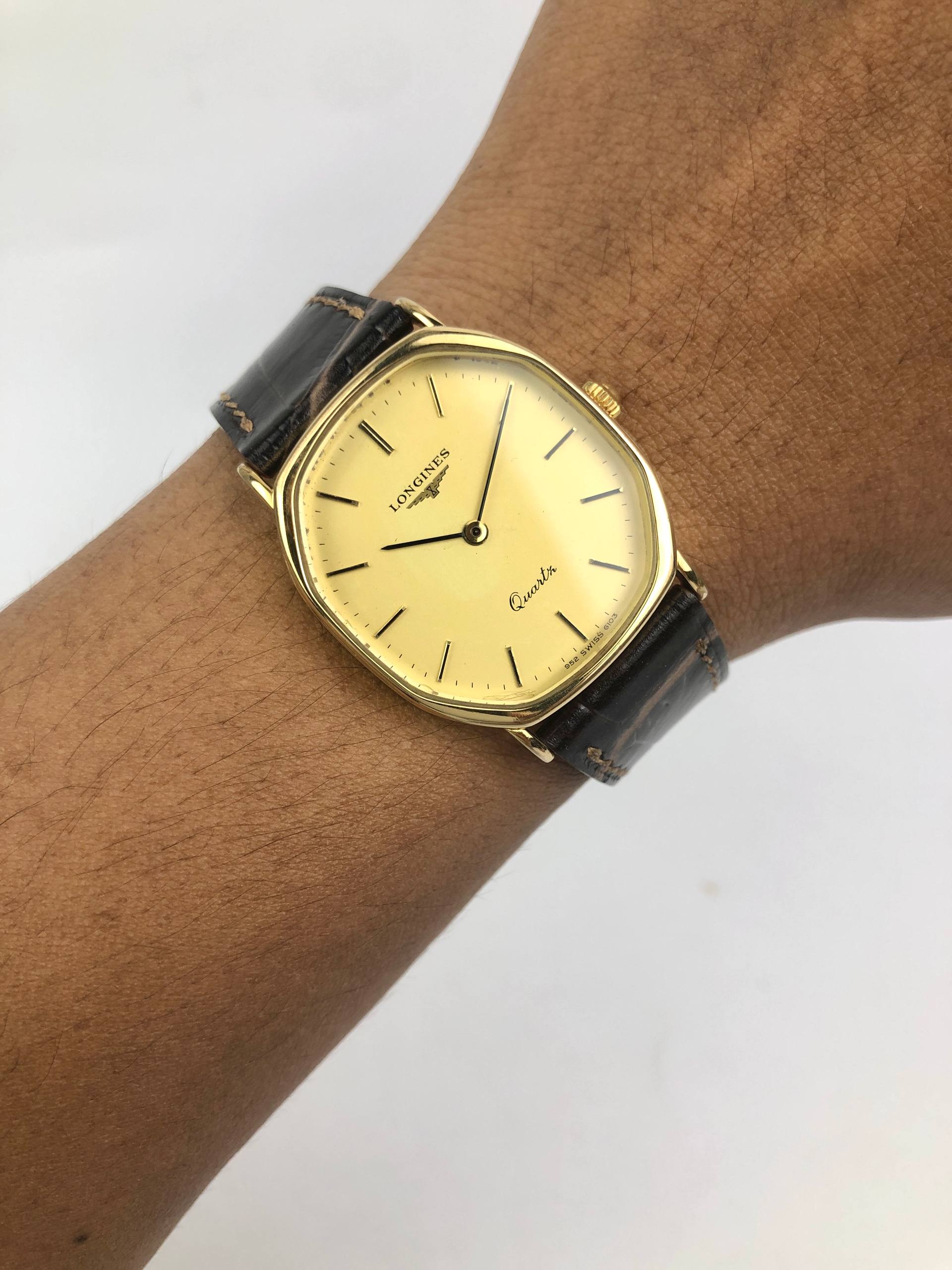 LONGINES QUARTZ OCTAGON GOLD CASE
