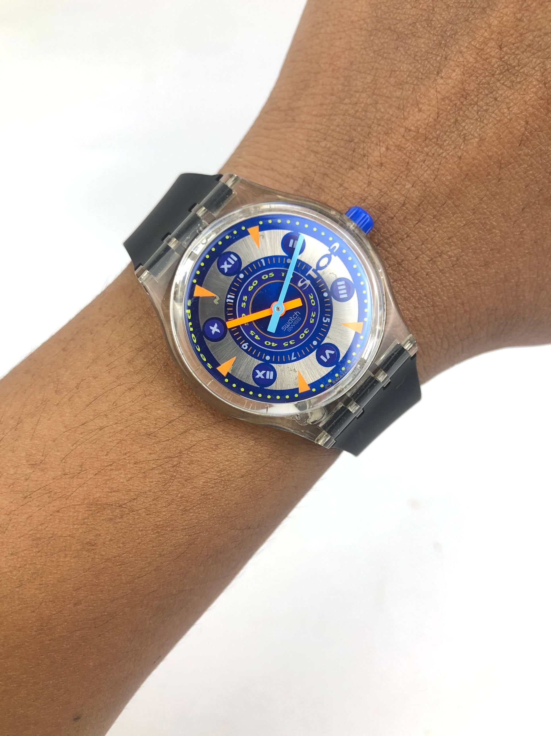RARE SEATCH SWISS FLASH STOP CLEAR CASE ORIGINAL