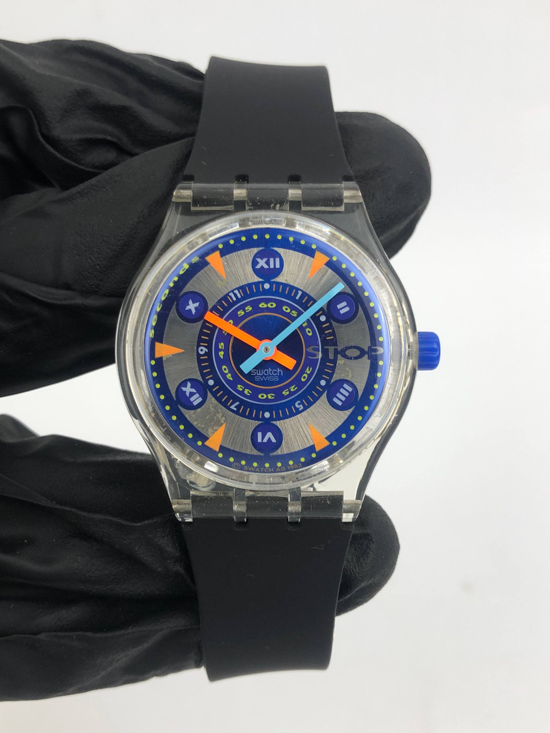 RARE SEATCH SWISS FLASH STOP CLEAR CASE ORIGINAL - Gambar 2