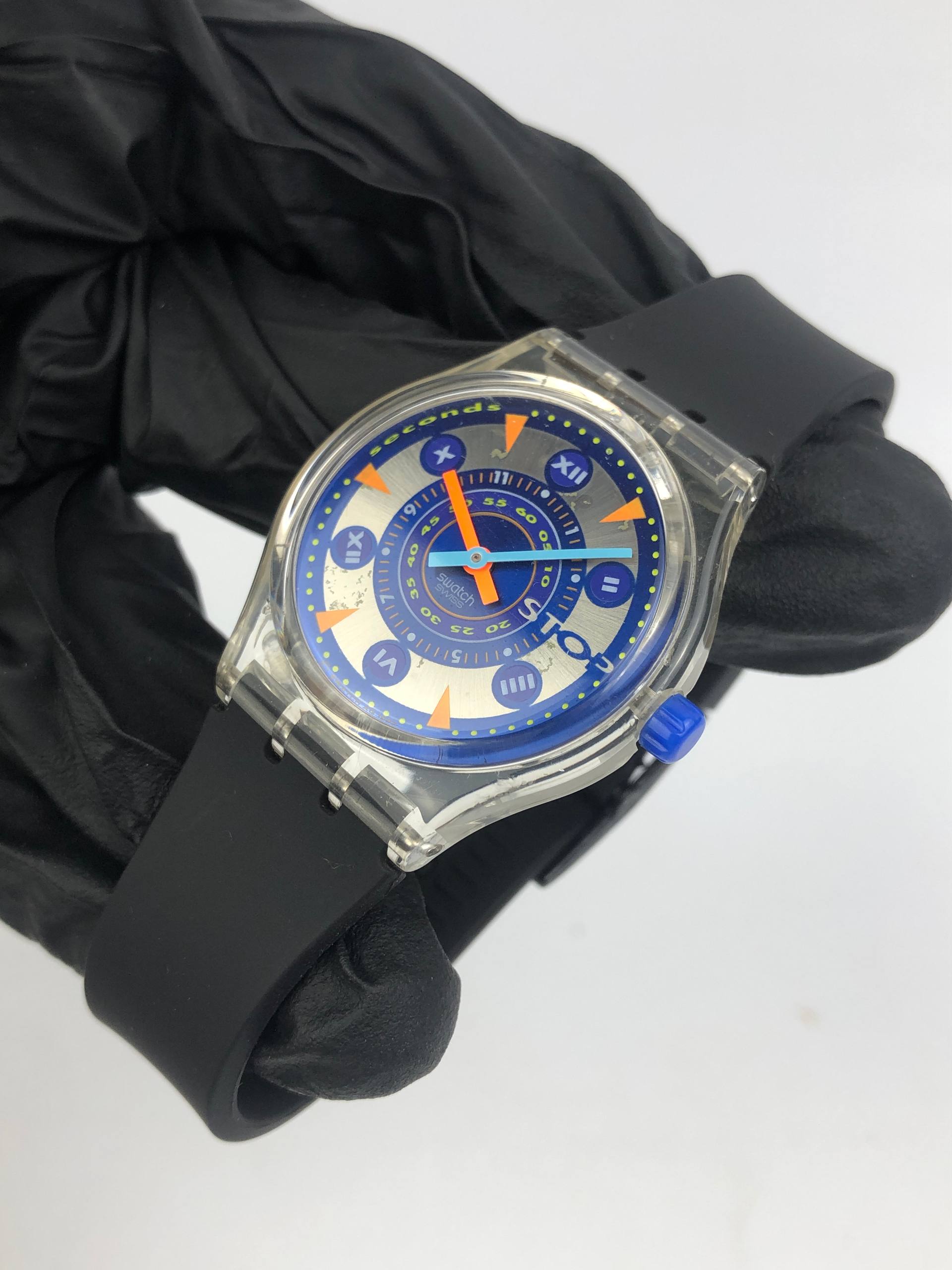 RARE SEATCH SWISS FLASH STOP CLEAR CASE ORIGINAL - Gambar 3