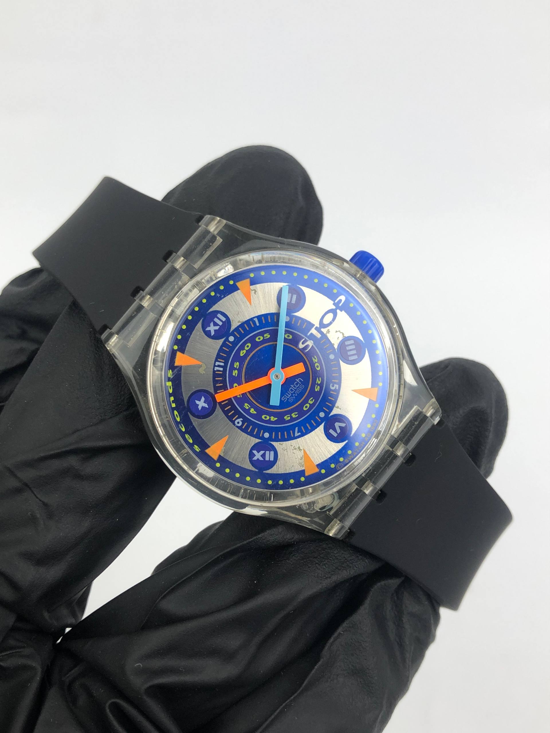 RARE SEATCH SWISS FLASH STOP CLEAR CASE ORIGINAL - Gambar 4