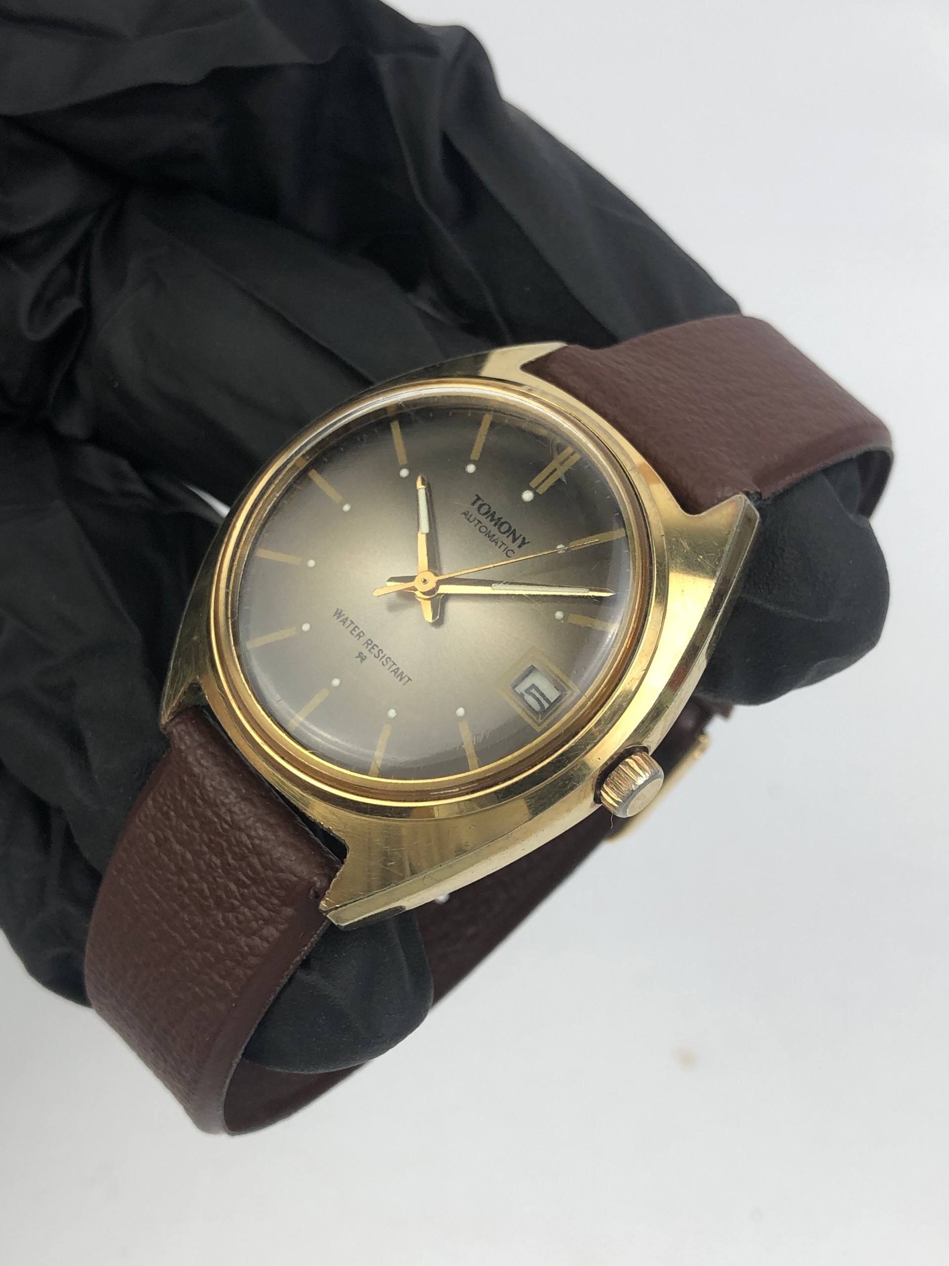 TOMONY 5001-7030 BROWN SUNBURST DIAL AUTOMATIC - Gambar 3