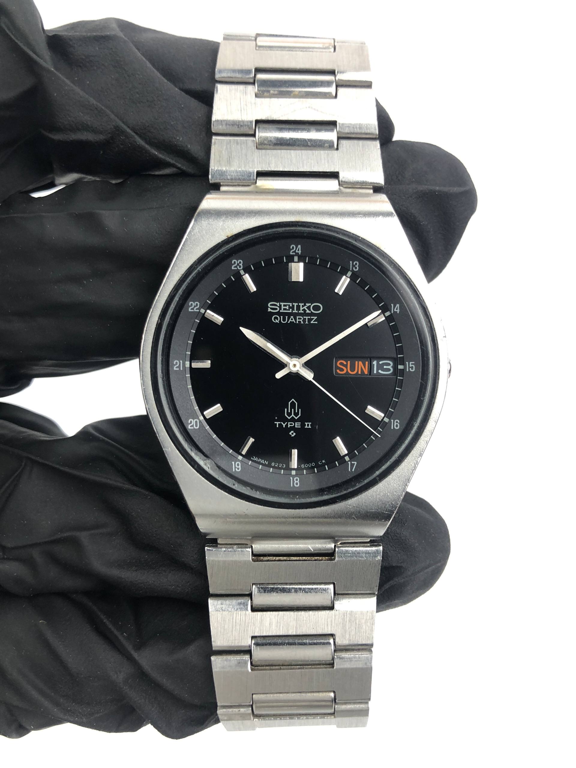 SEIKO 8223-6000 TYPE II DAYDATE BLACK DIAL - Gambar 2