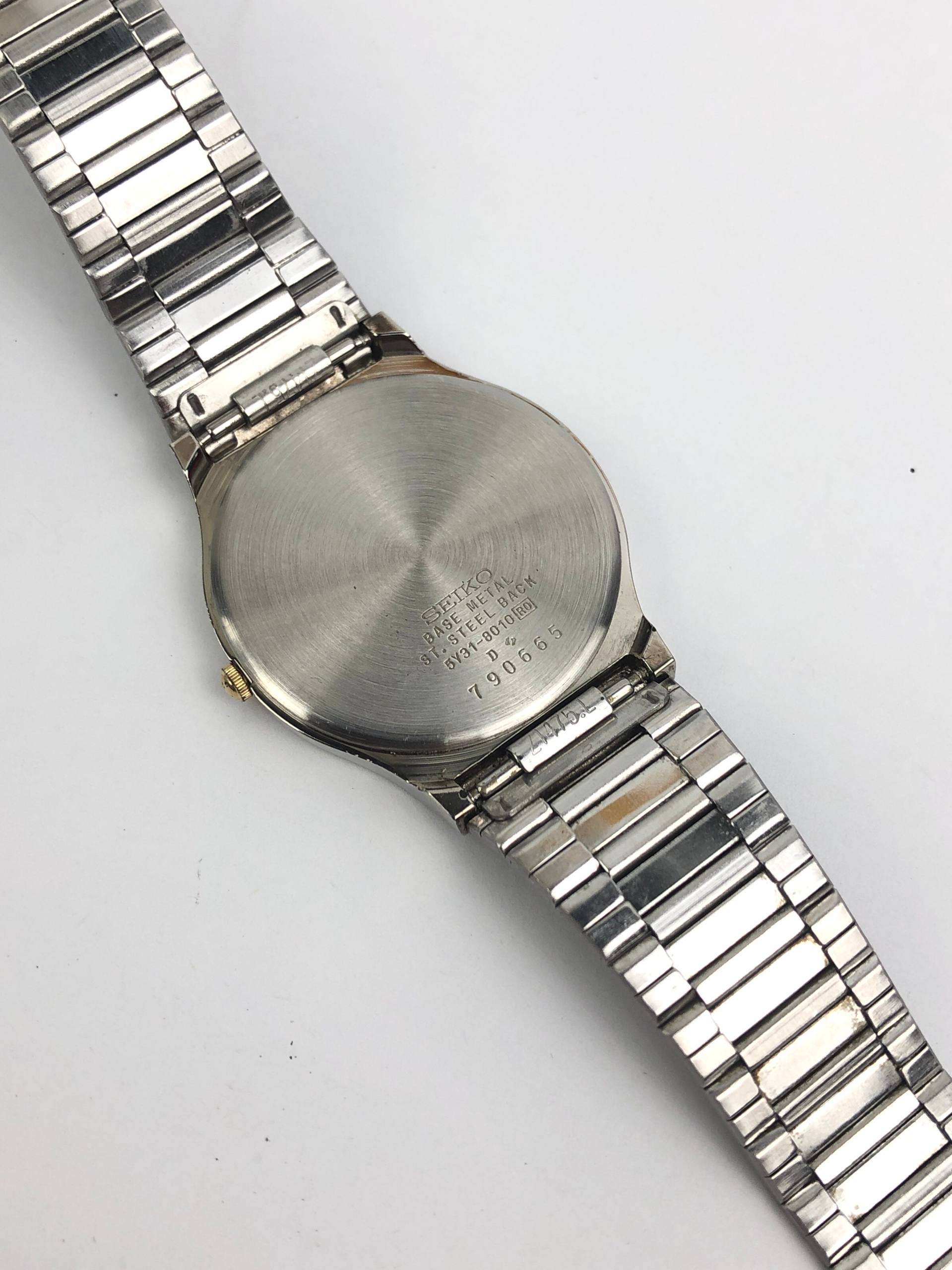SEIKO 5Y31 THIN CASE TEXTURE LINEN GREY DIAL ALL ORI - Gambar 8