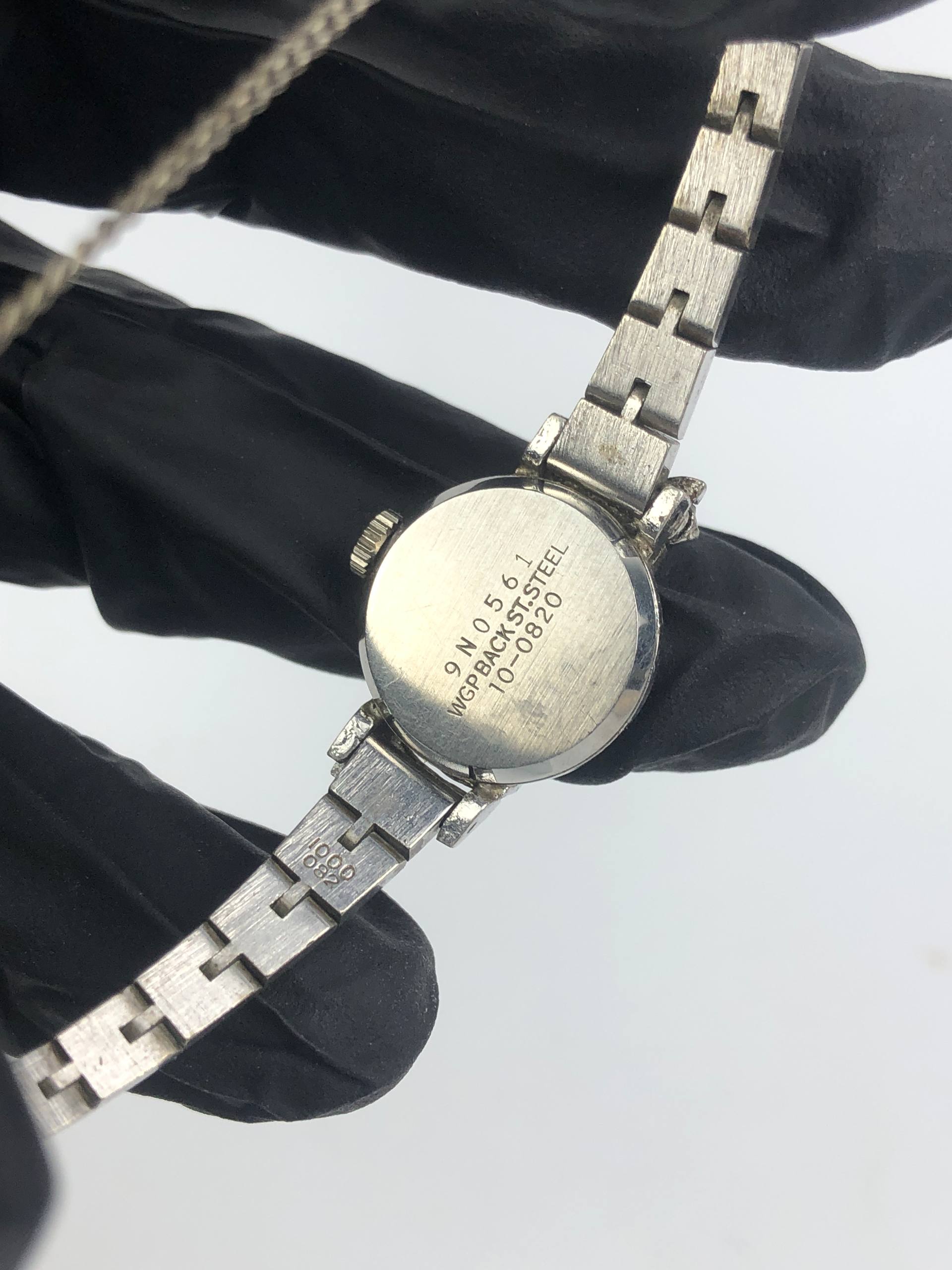 SEIKO SOLAR BEAUTIFUL LUG BANGLE WHITE GOLD PLATED 11-0820 - Gambar 7