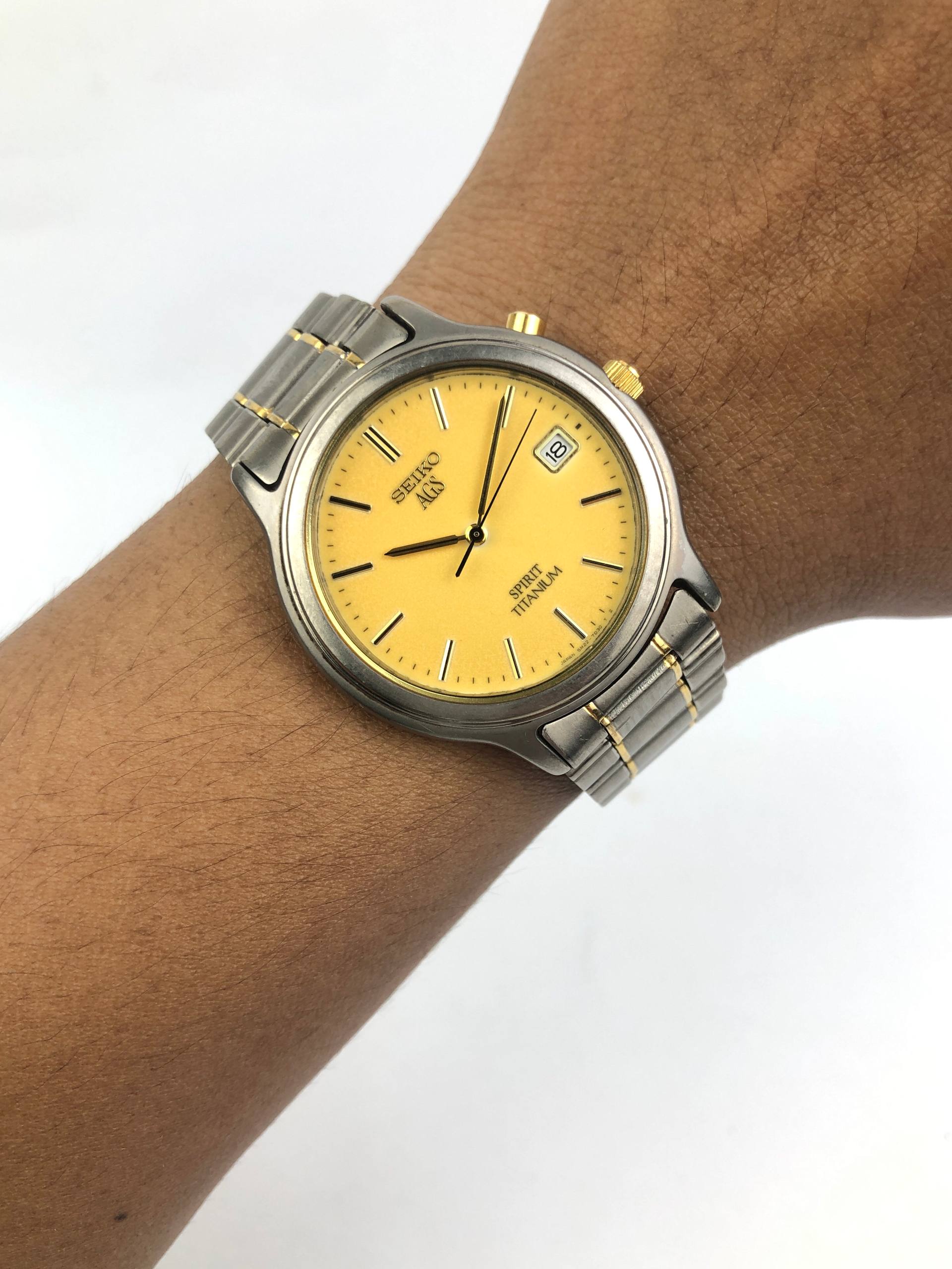 SEIKO 5M22-7B50 AGS SPIRIT FULL TITANIUM ALL ORIGINAL