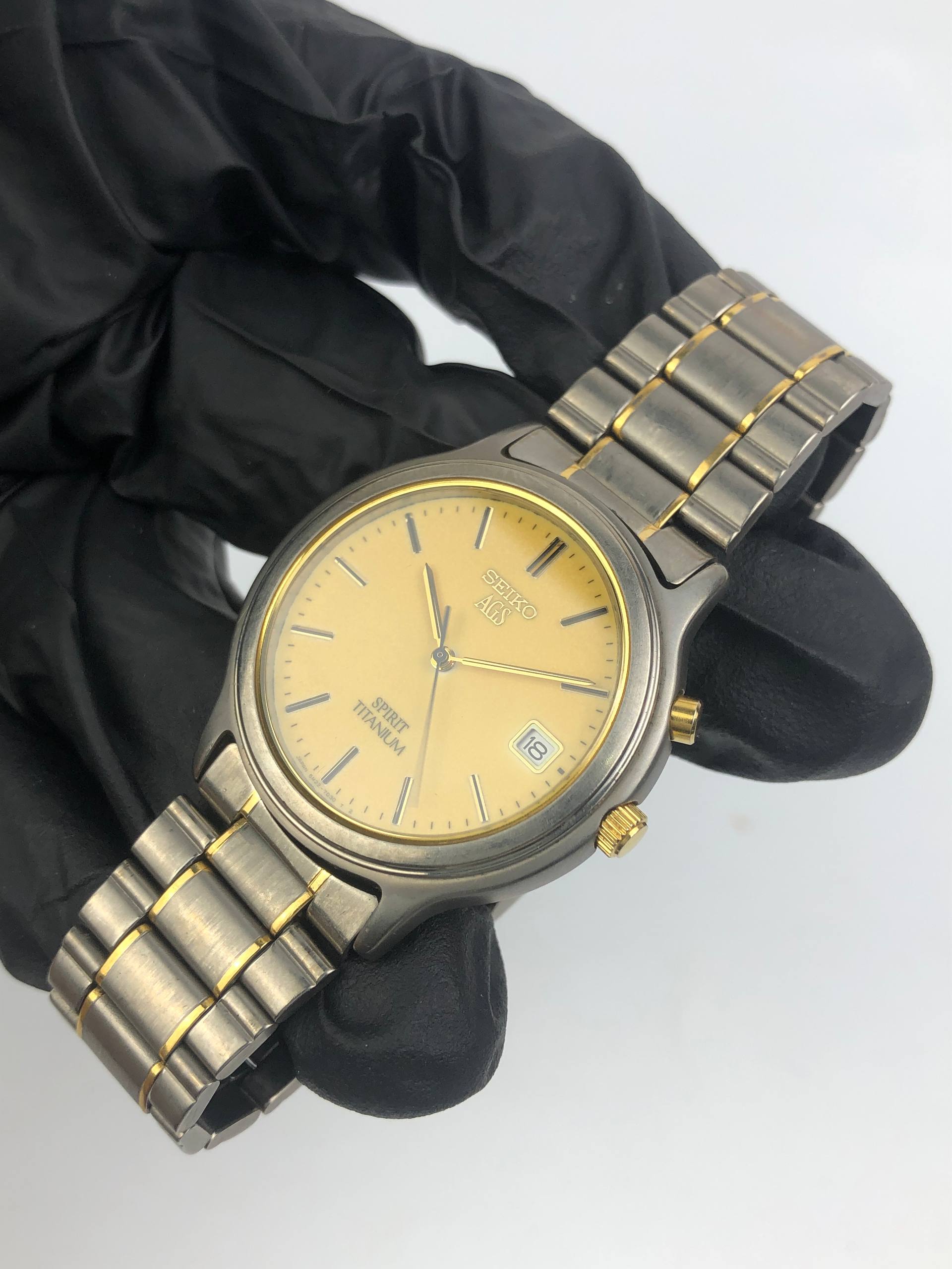 SEIKO 5M22-7B50 AGS SPIRIT FULL TITANIUM ALL ORIGINAL - Gambar 3