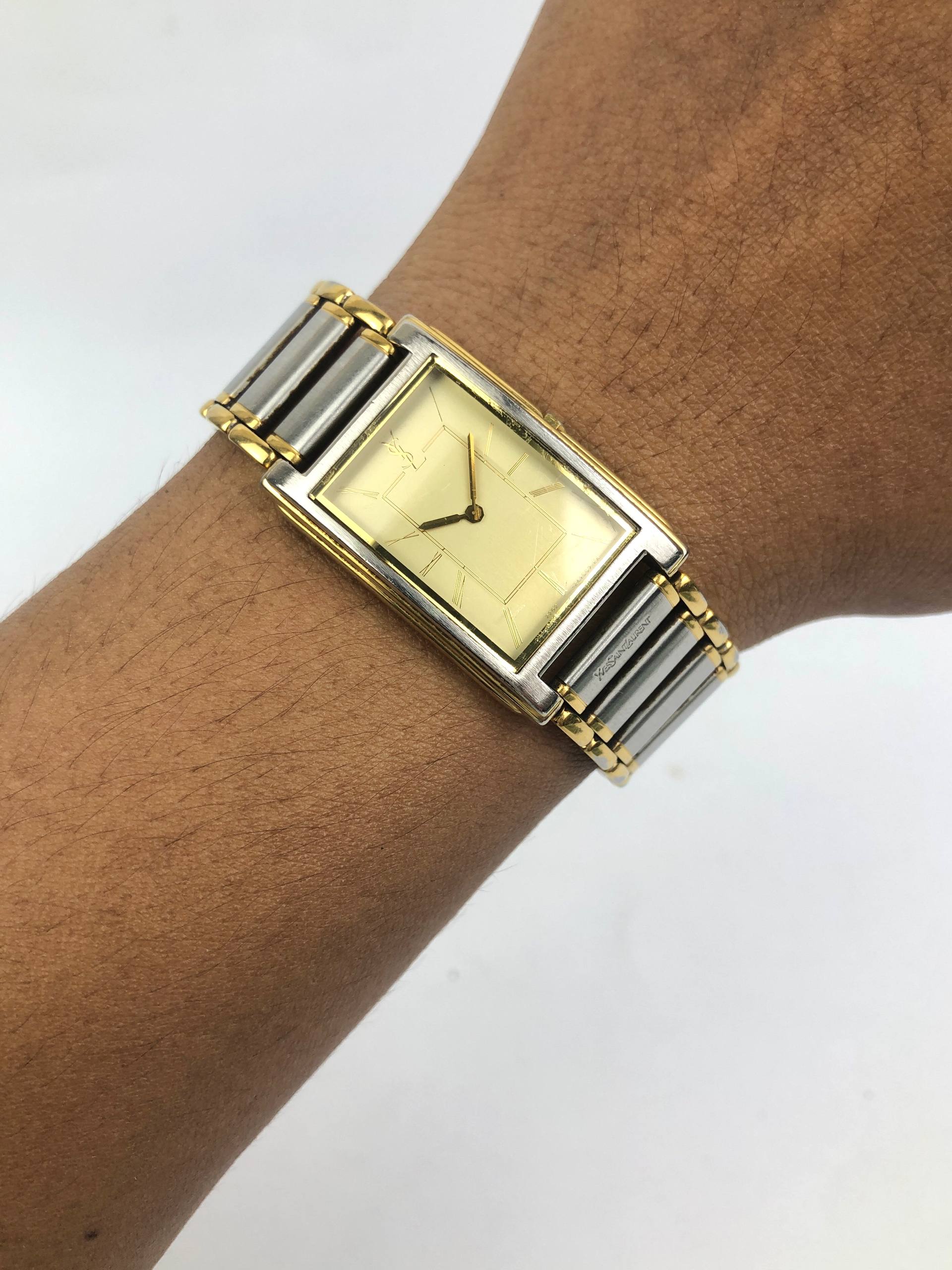 YSL TANK CITIZEN 2202-229045Y QUARTZ TWOTONE ALL ORIGINAL