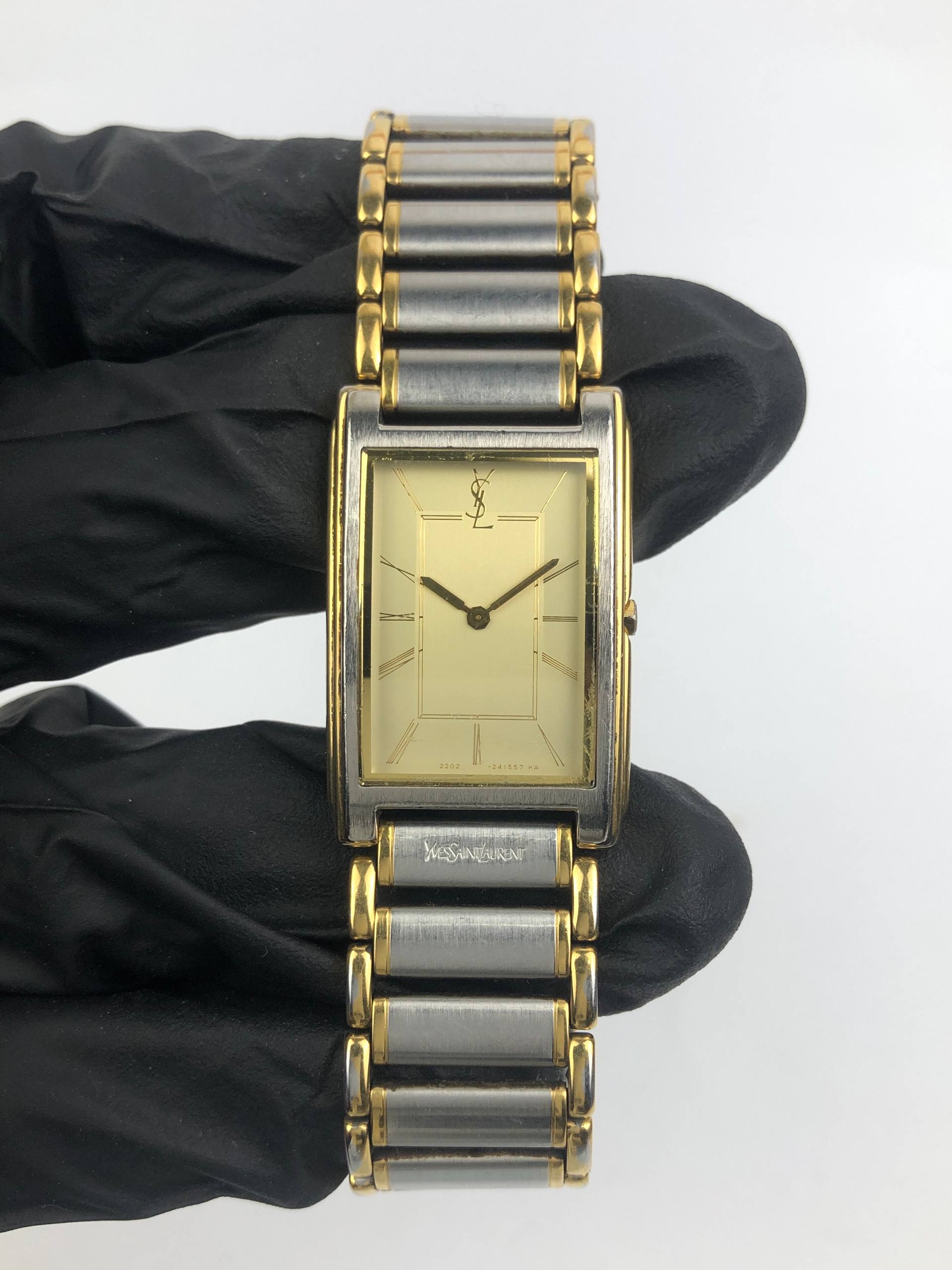 YSL TANK CITIZEN 2202-229045Y QUARTZ TWOTONE ALL ORIGINAL - Gambar 2