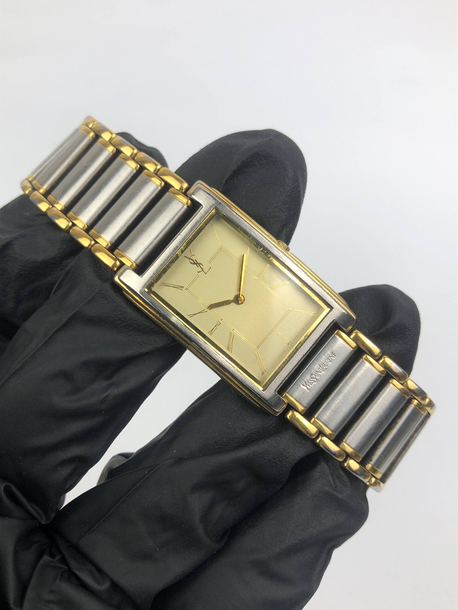 YSL TANK CITIZEN 2202-229045Y QUARTZ TWOTONE ALL ORIGINAL - Gambar 4