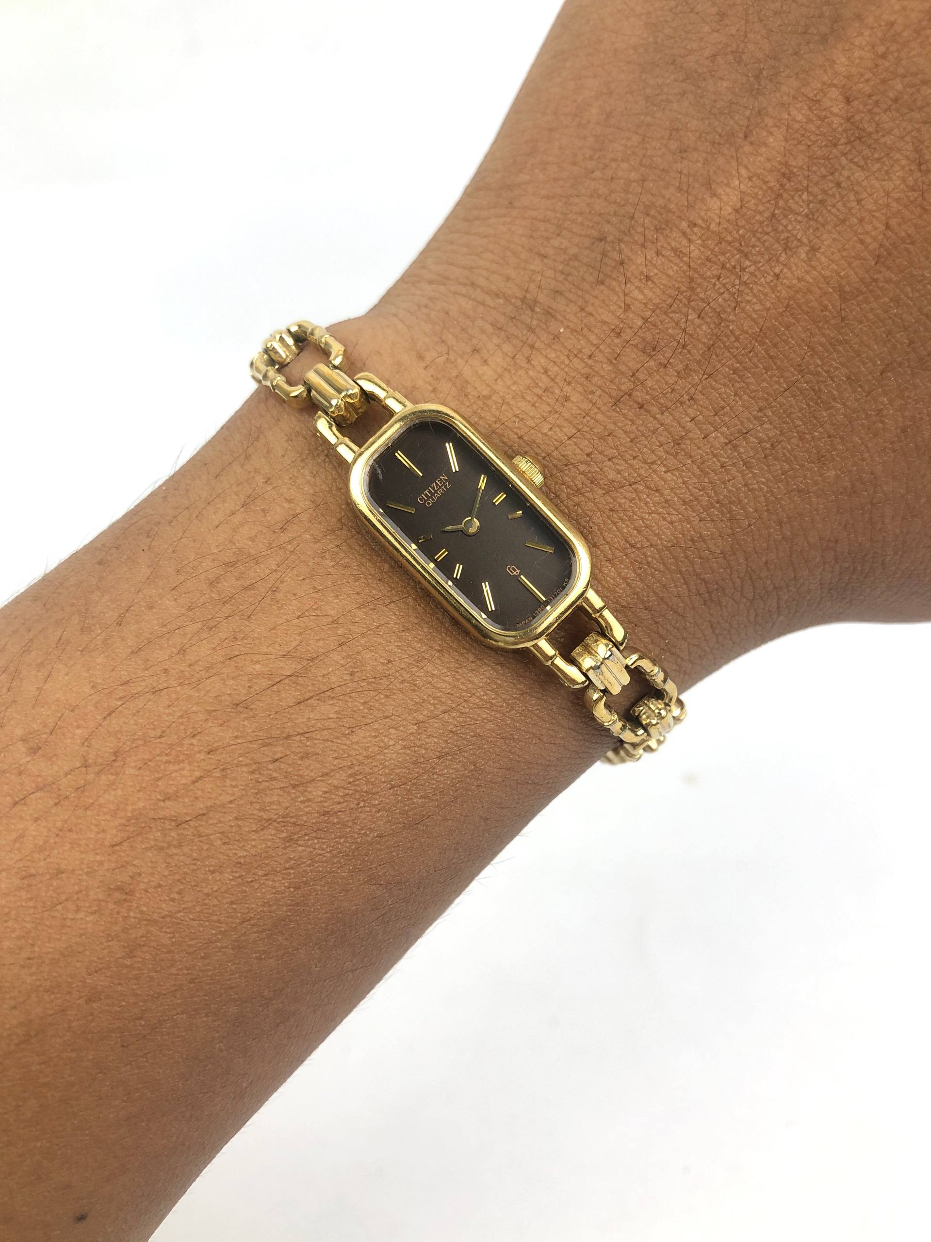 CITIZEN 4-131423 QUARTZ GOLD BANGLE ALL ORI