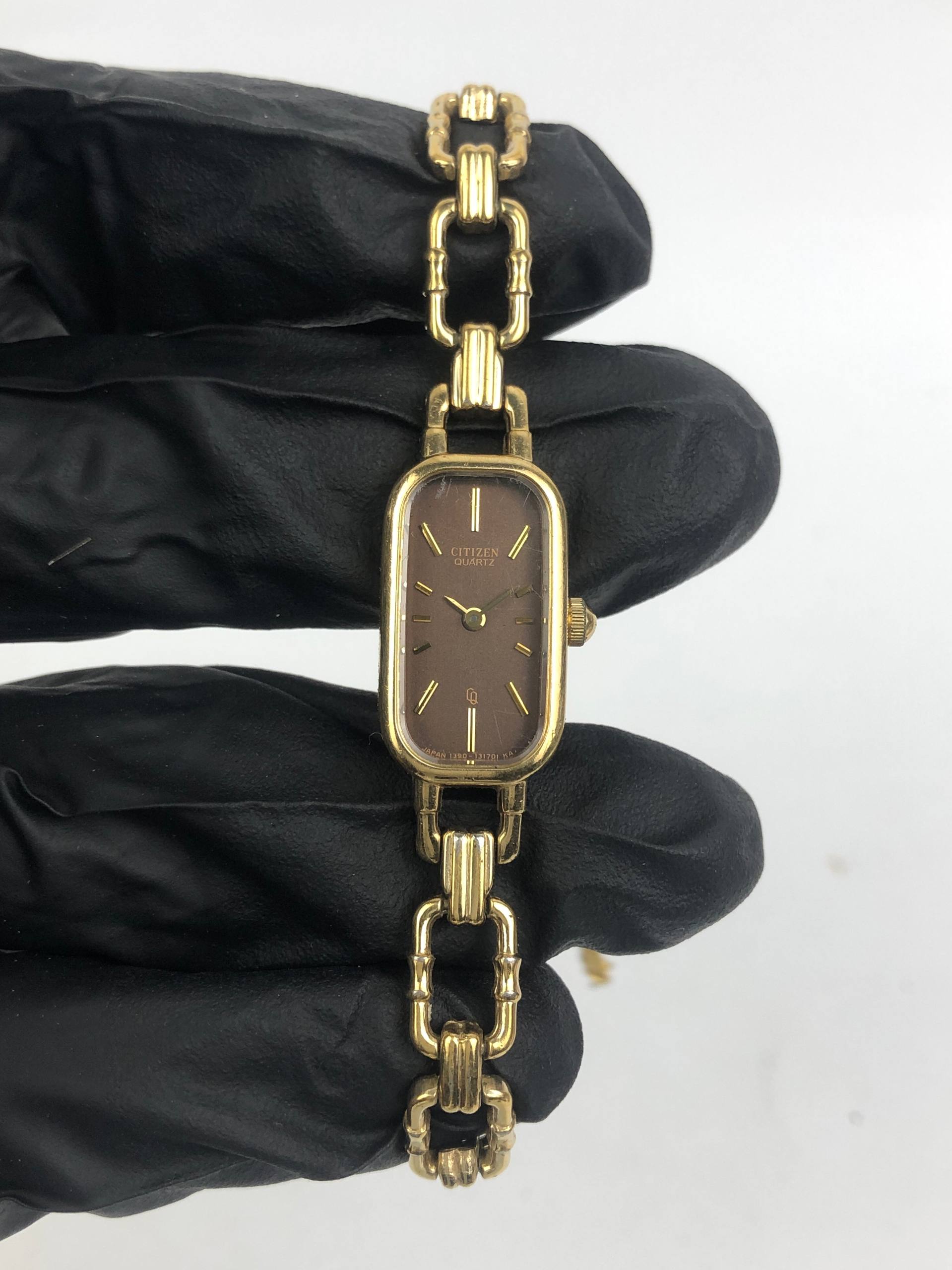 CITIZEN 4-131423 QUARTZ GOLD BANGLE ALL ORI - Gambar 2