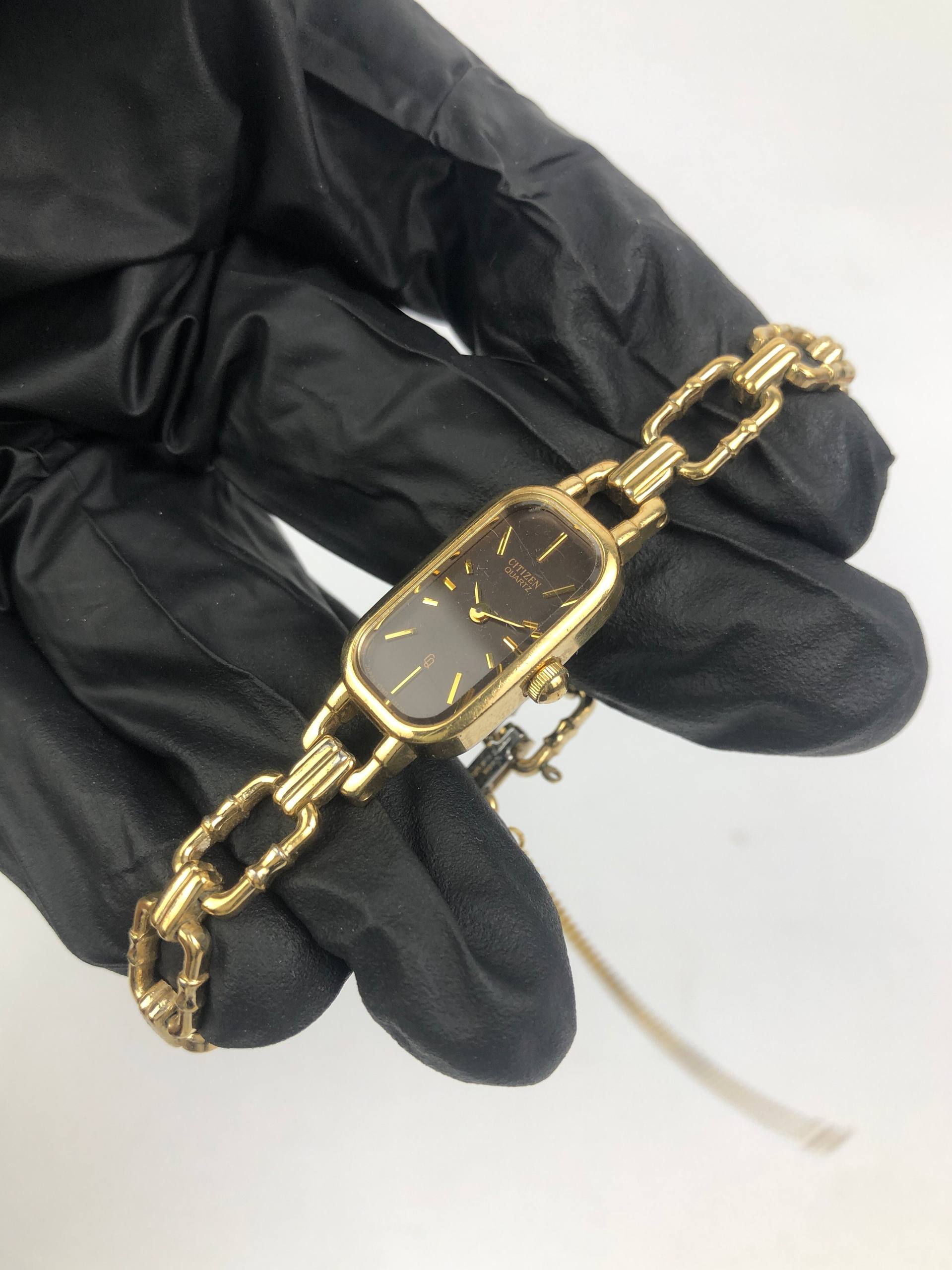 CITIZEN 4-131423 QUARTZ GOLD BANGLE ALL ORI - Gambar 3