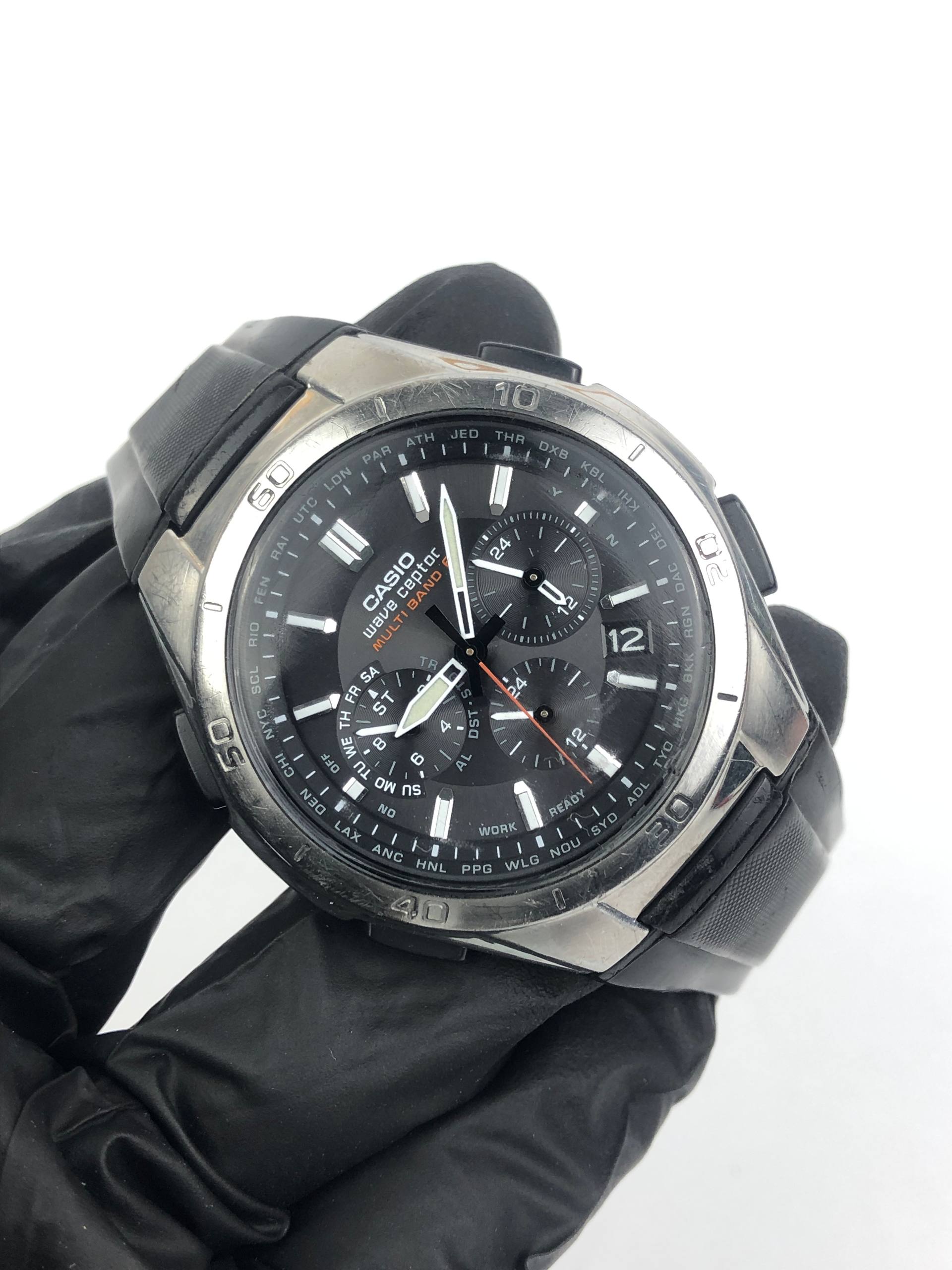 CASIO WVQ-M410 WAVECEPTOR MULTIBAND 6 CHRONOGRAPH ALL ORIGINAL - Gambar 4