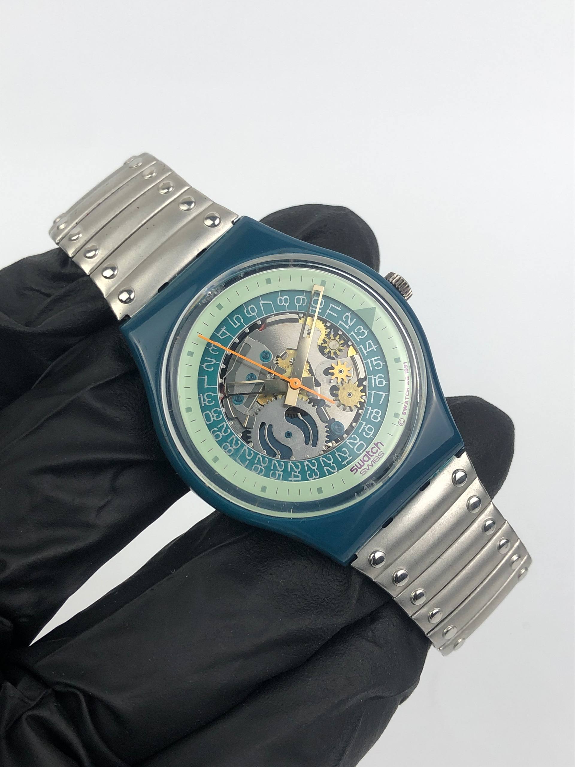 SWATCH STEEL LITE GG403 FLEX BRACELET TH 1994 - Gambar 4