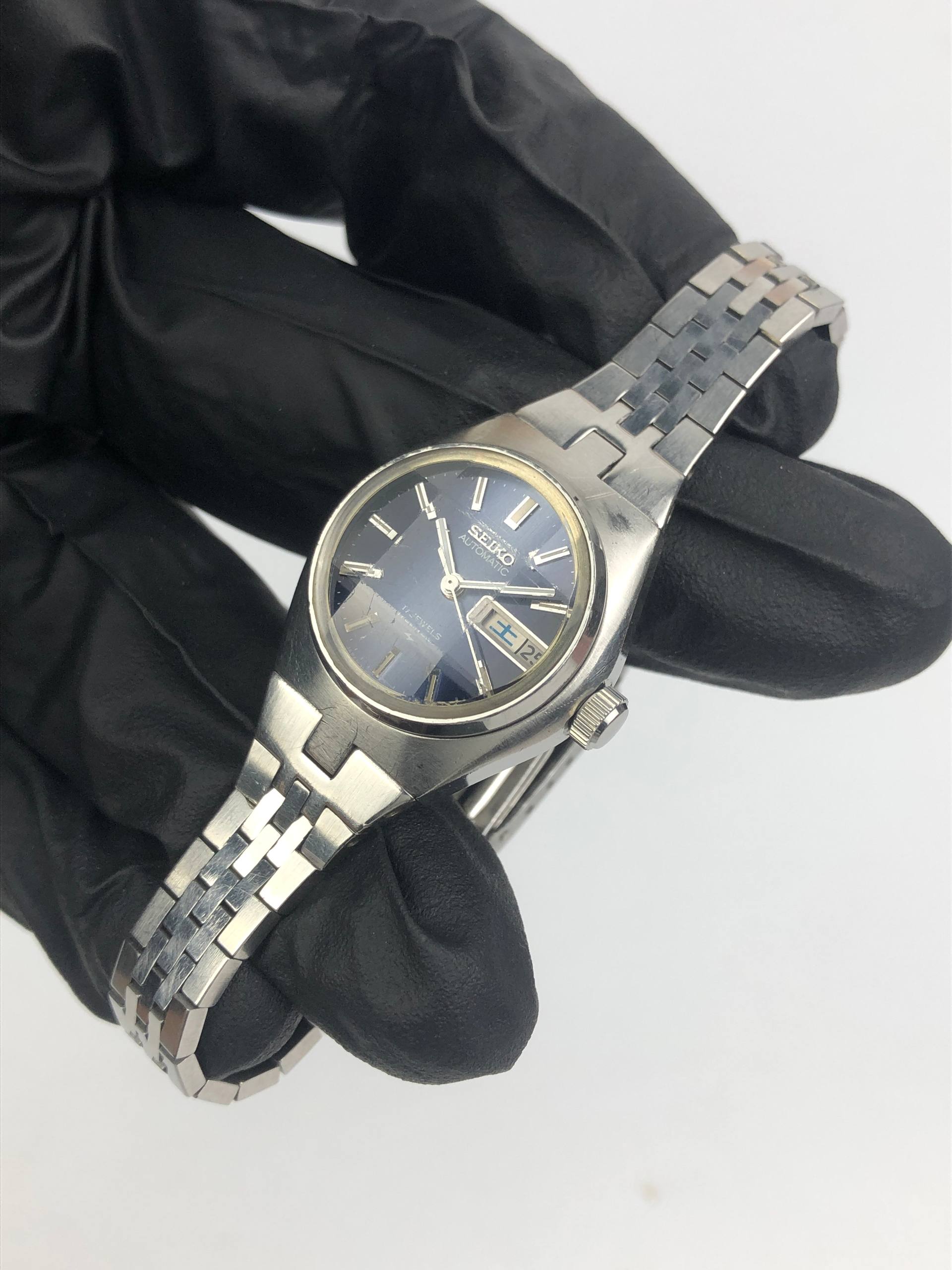 SEIKO 2206-0240 BLUE DIAL FACETED GLASS ALL ORIGINAL - Gambar 3
