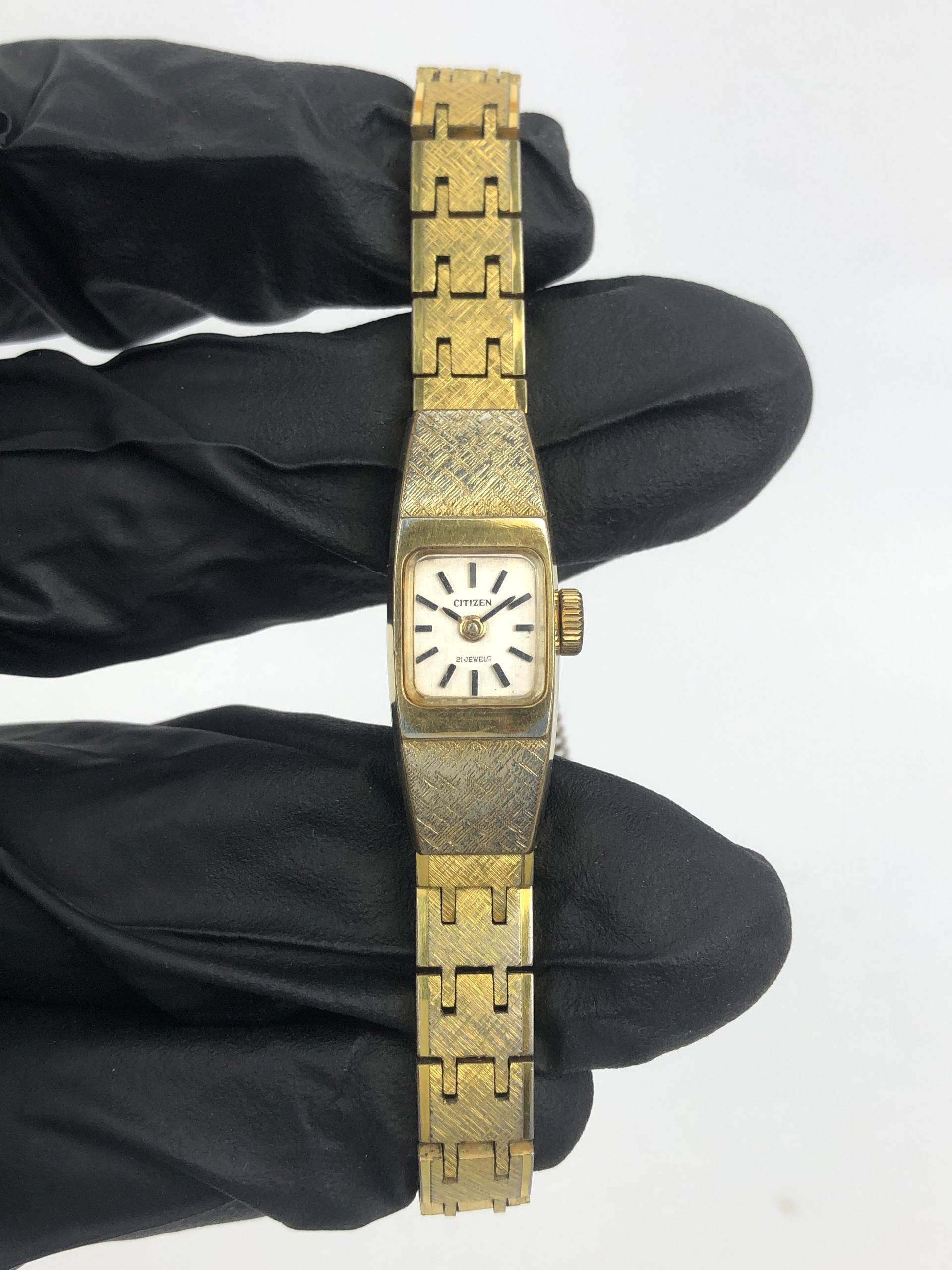 CITIZEN BANGLE GOLD CASE VINTAE ALL ORI - Gambar 2