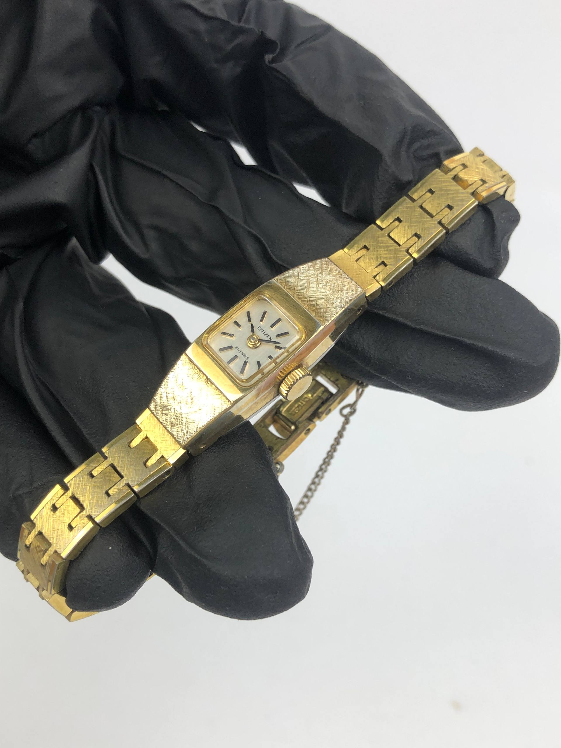 CITIZEN BANGLE GOLD CASE VINTAE ALL ORI - Gambar 3