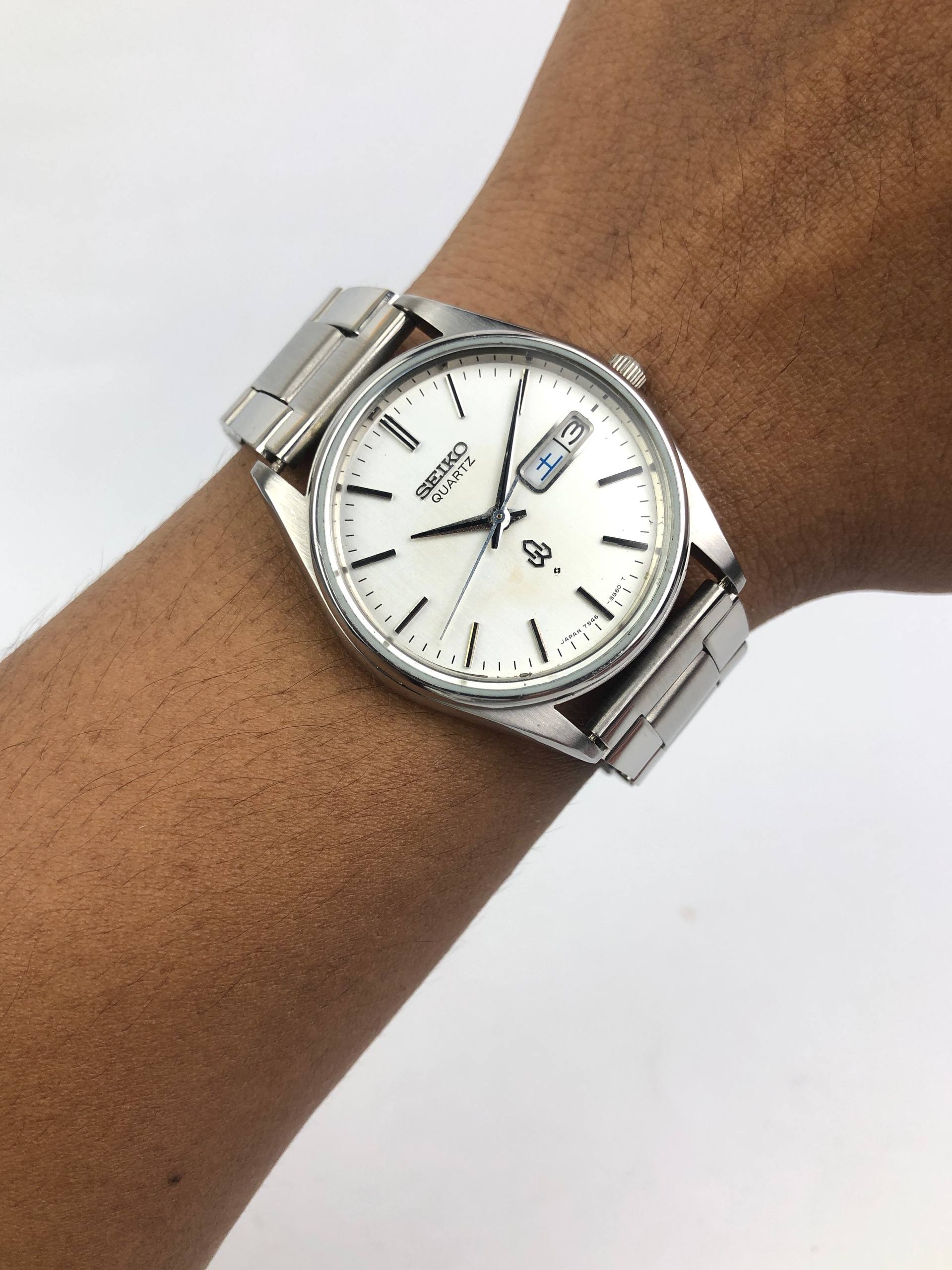 SEIKO 7546-8390 QUARTZ JAPAN DAYDATE
