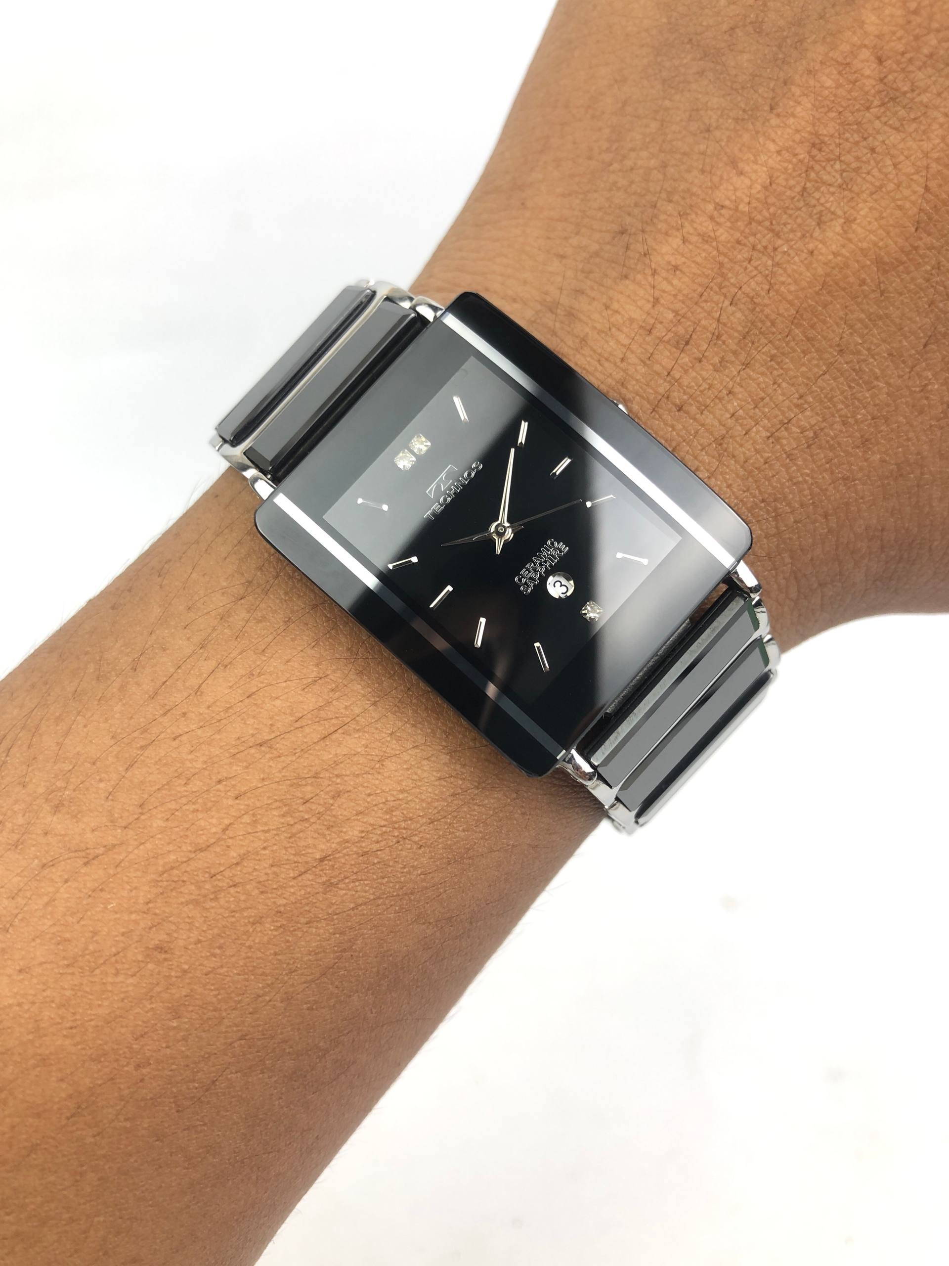 TECHNOS CERAMIC TAM-530 TANK SAPPHIRE CRYSTAL QUARTZ