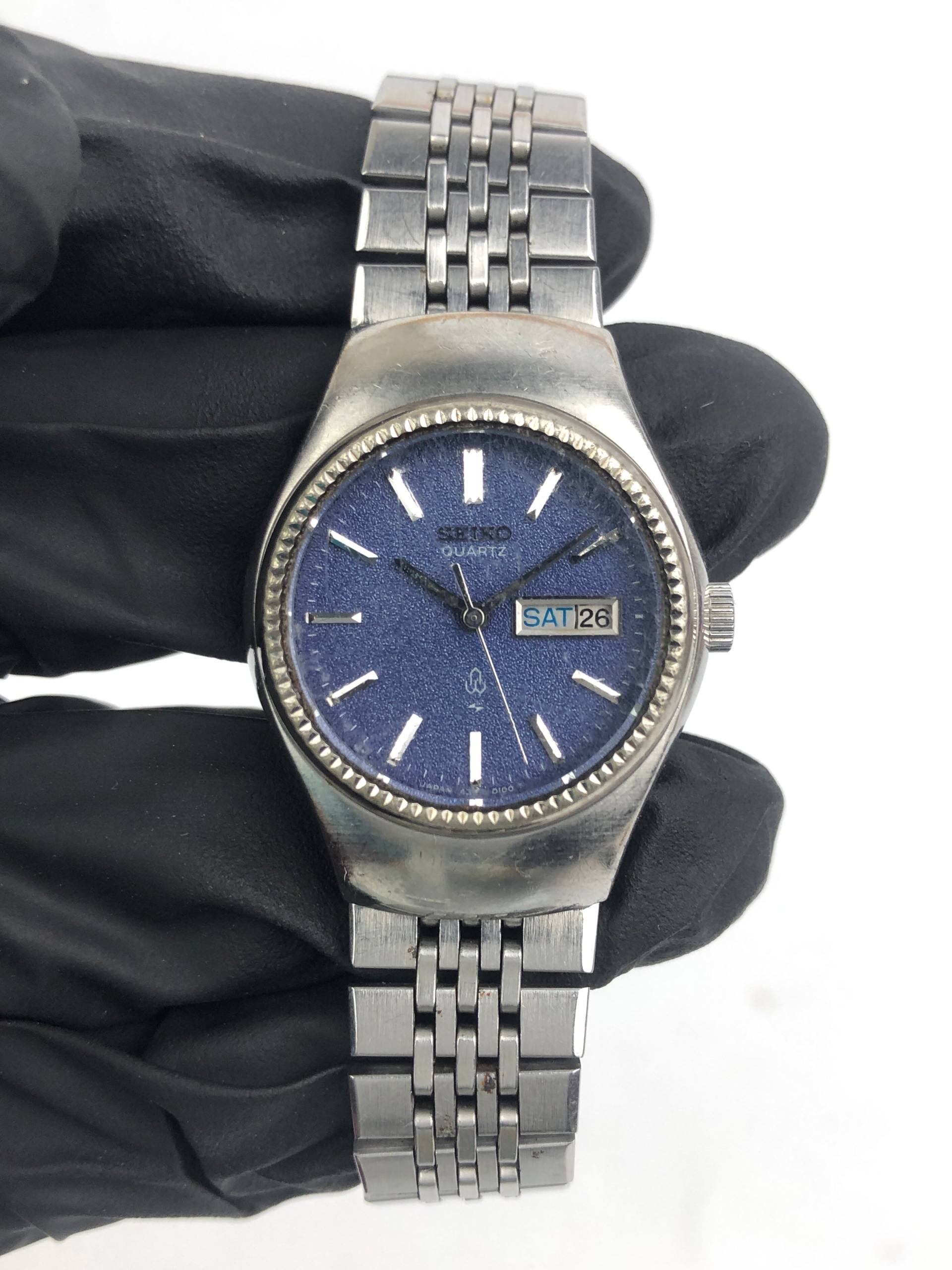 SEIKO 4303-0040 BLUE TEXTURE DIAL QUARTZ LADIES - Gambar 2