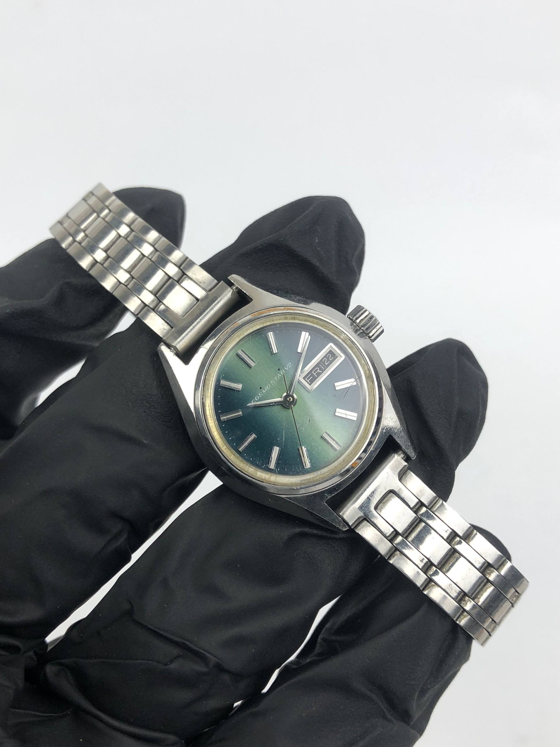 CITIZEN COSMOSTAR V2 VINTAGE GREEN DIAL - Gambar 4