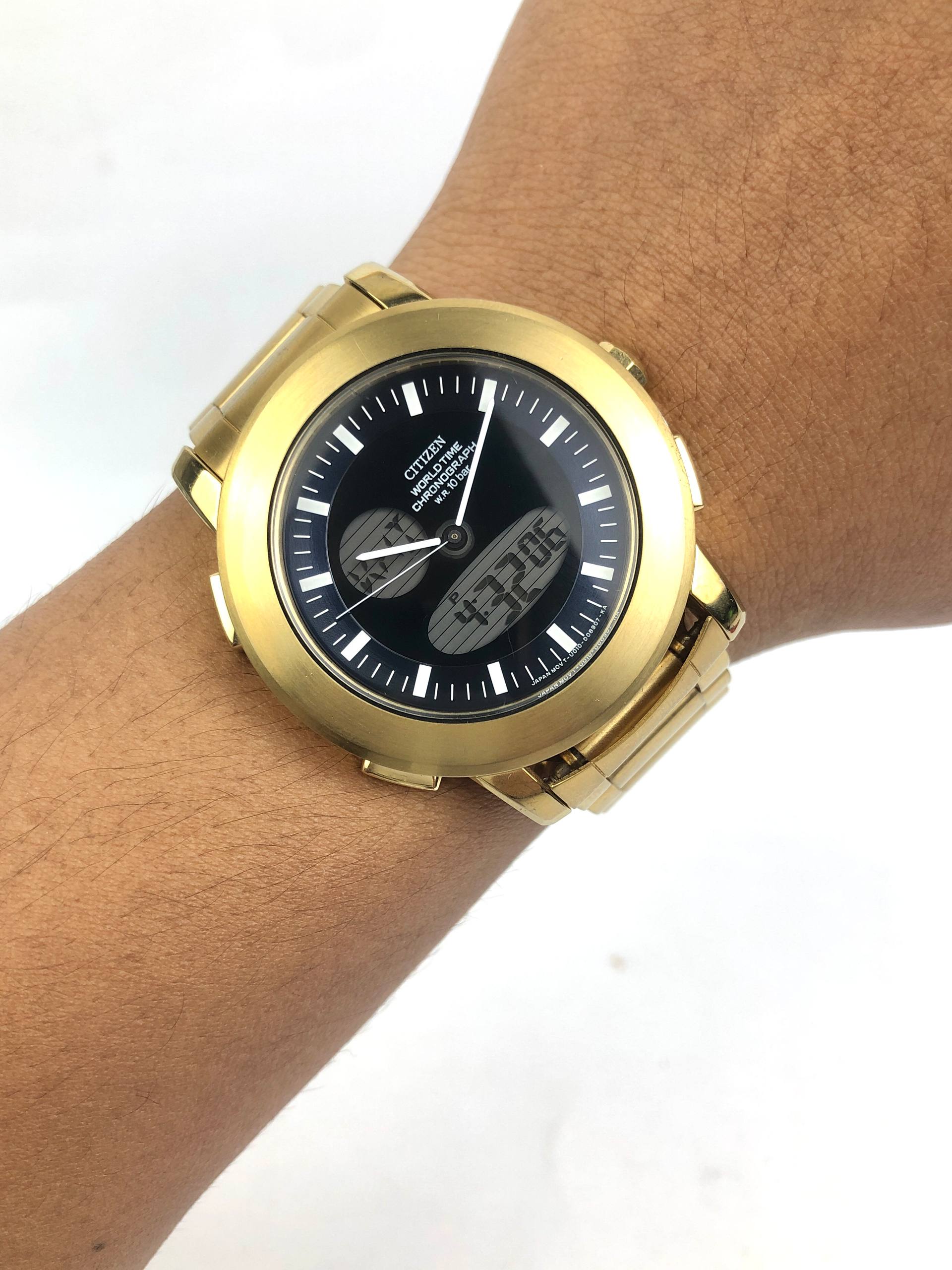 CITIZEN WORLDTIME CHRONOGRAPH ANADIGI ALL ORIGINAL