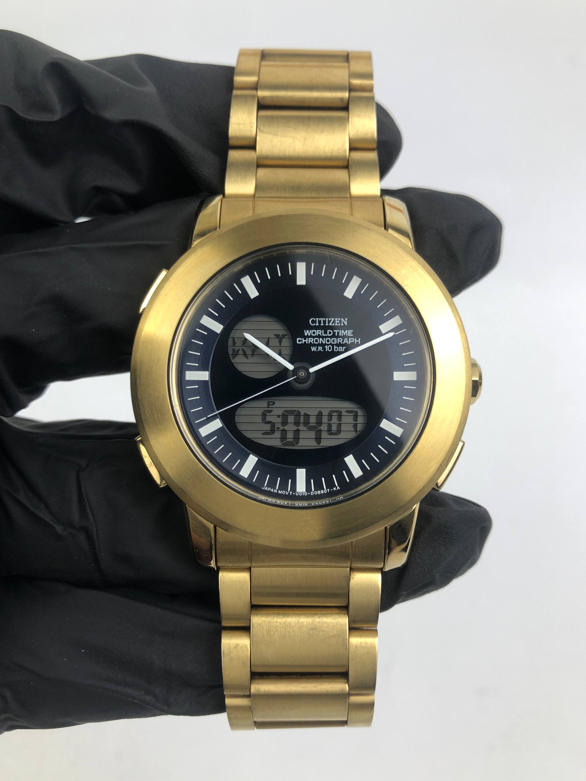 CITIZEN WORLDTIME CHRONOGRAPH ANADIGI ALL ORIGINAL - Gambar 2