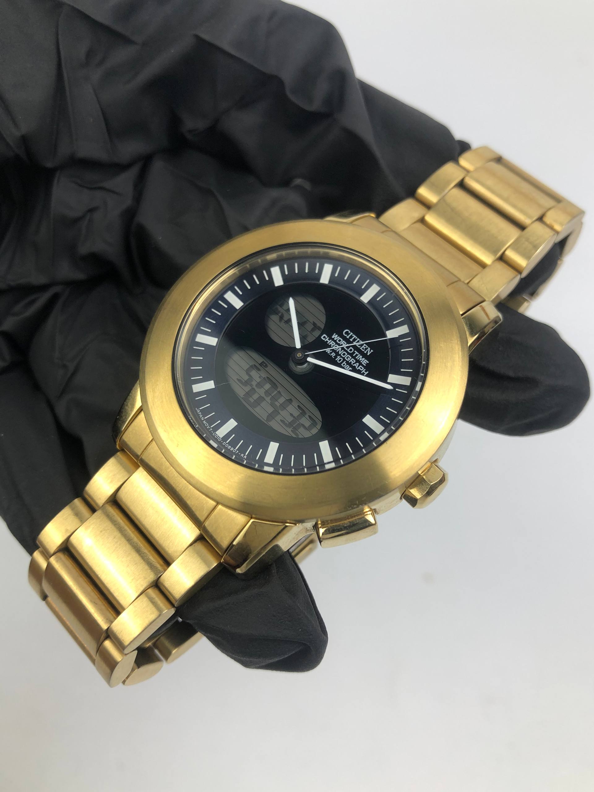 CITIZEN WORLDTIME CHRONOGRAPH ANADIGI ALL ORIGINAL - Gambar 3
