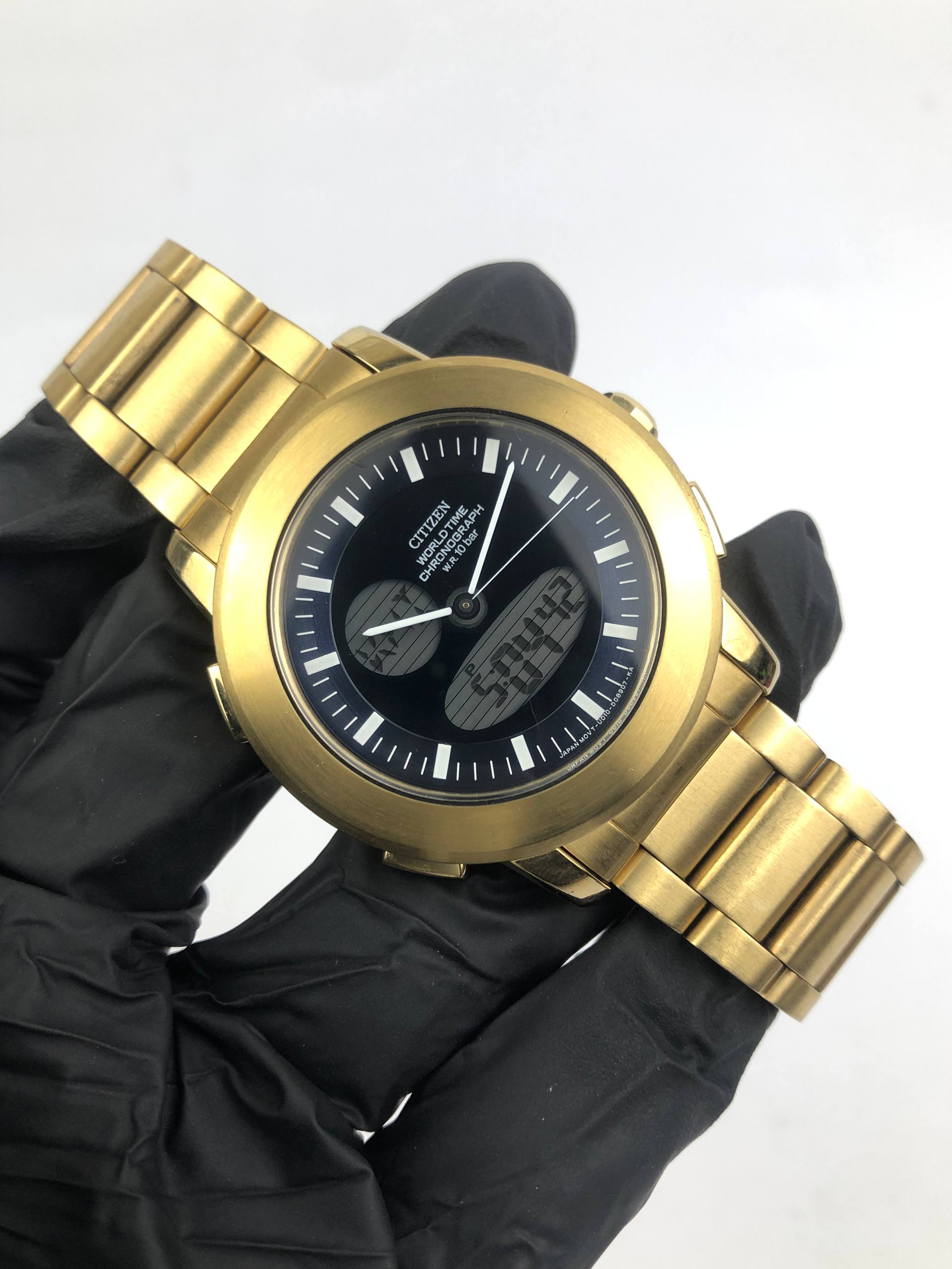 CITIZEN WORLDTIME CHRONOGRAPH ANADIGI ALL ORIGINAL - Gambar 4