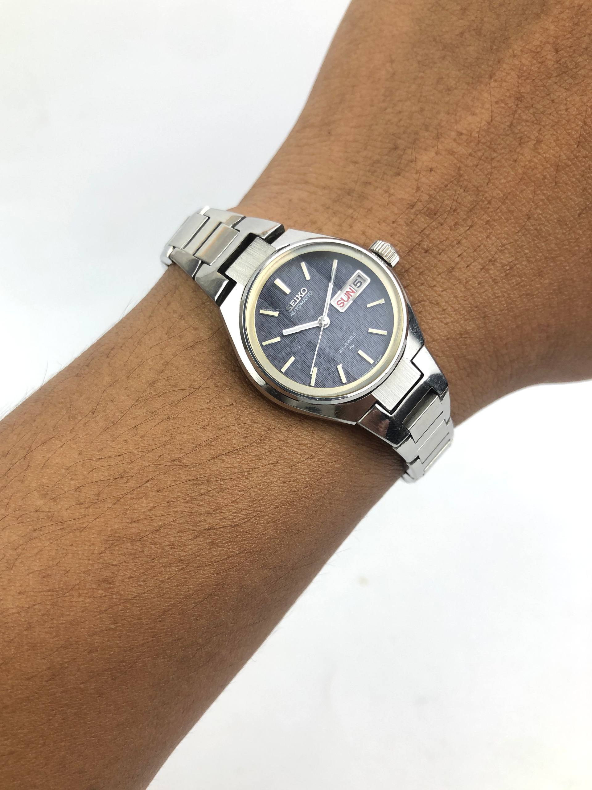 SEIKO 2406-0020 HI BEAT AUTOMATIC TEXTURE BLUE DIAL ALL ORI