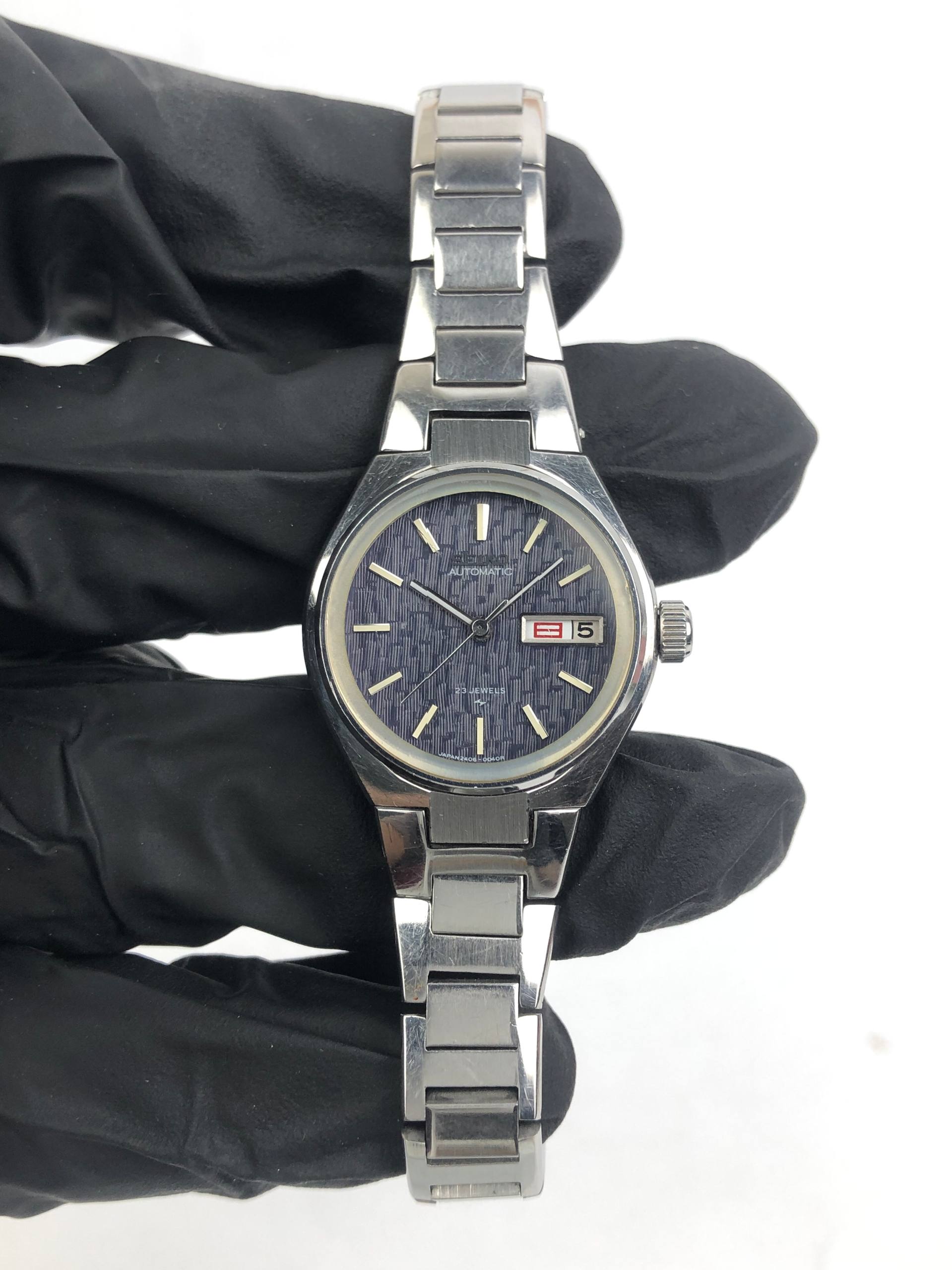 SEIKO 2406-0020 HI BEAT AUTOMATIC TEXTURE BLUE DIAL ALL ORI - Gambar 2