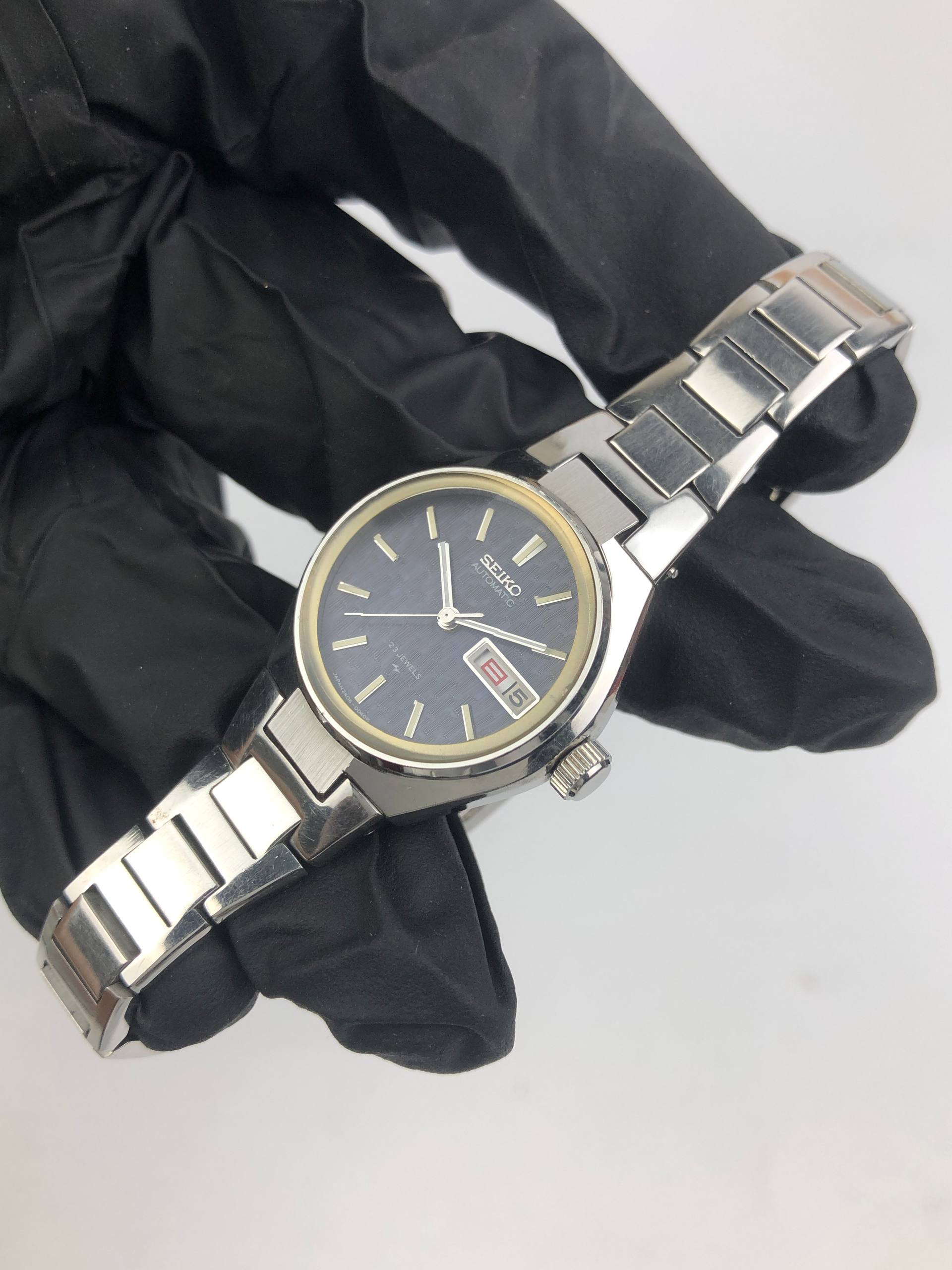 SEIKO 2406-0020 HI BEAT AUTOMATIC TEXTURE BLUE DIAL ALL ORI - Gambar 3