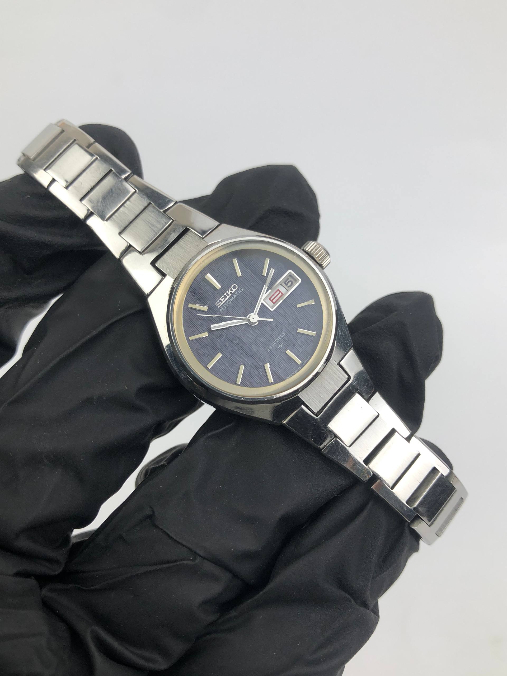 SEIKO 2406-0020 HI BEAT AUTOMATIC TEXTURE BLUE DIAL ALL ORI - Gambar 4