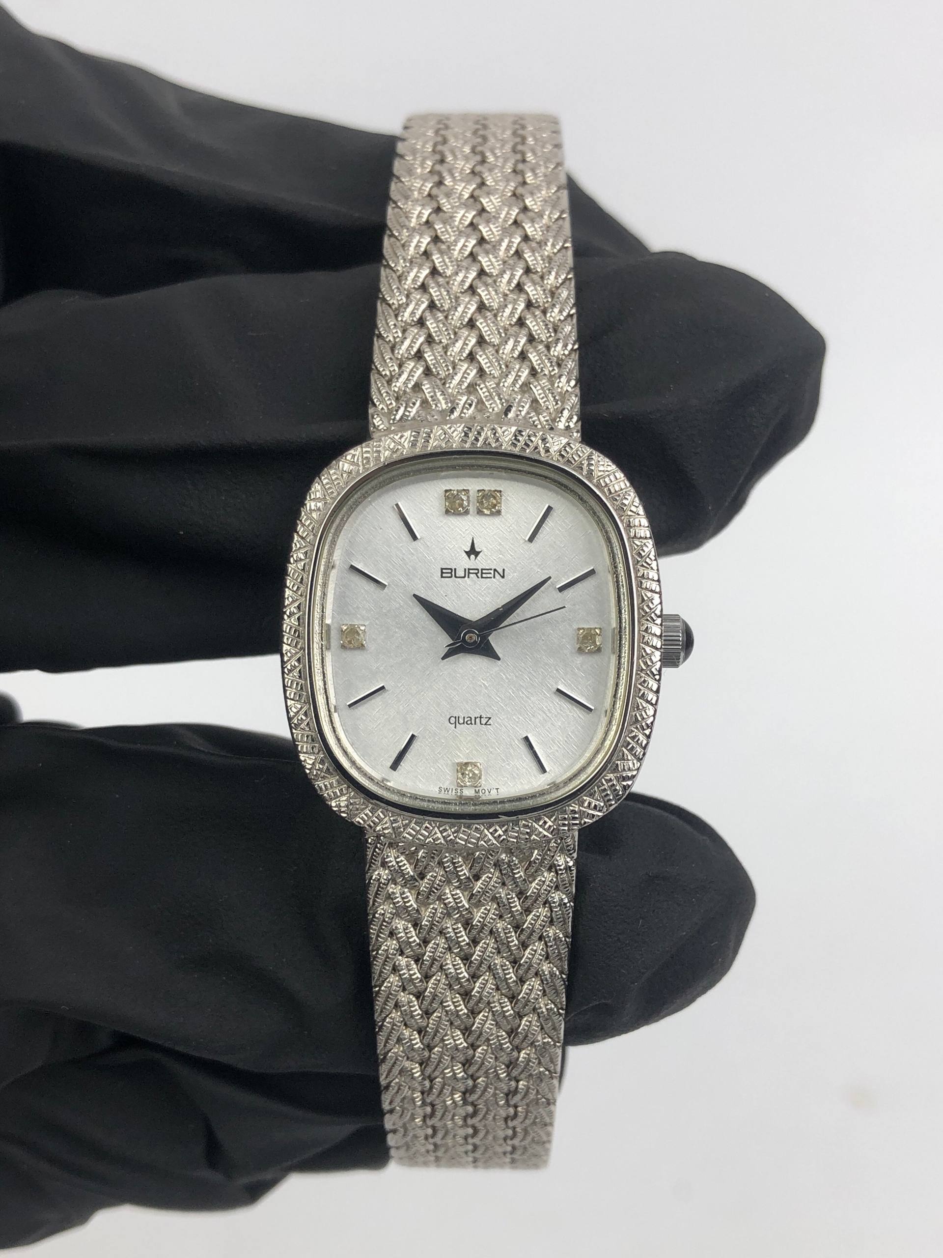 SWISSMADE BUREN YE5340-30 LADY DIAMOND INDEX SAPPHIRE GLASS - Gambar 2