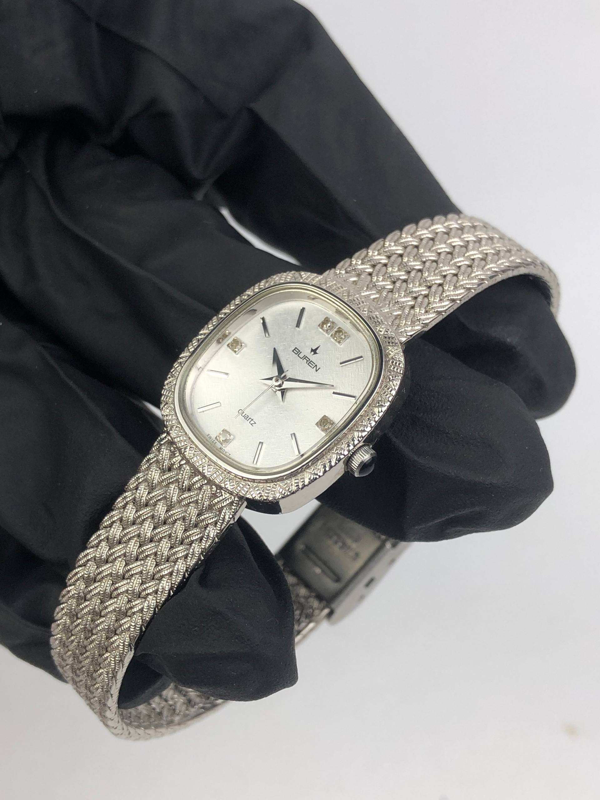 SWISSMADE BUREN YE5340-30 LADY DIAMOND INDEX SAPPHIRE GLASS - Gambar 3
