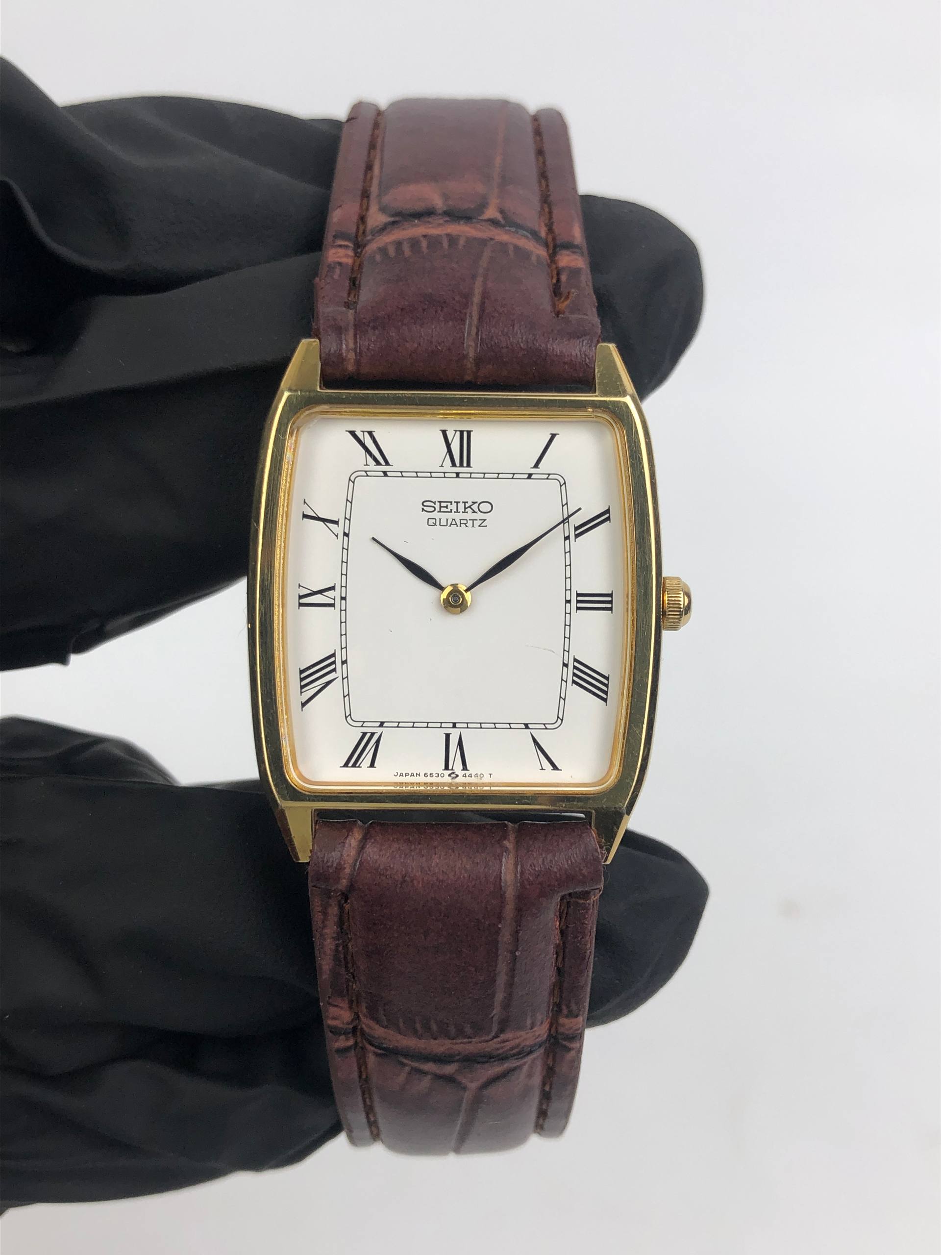 DRESSWACTH SEIKO 6530-5780 QUARTZ ROMAN DIAL KLASIK - Gambar 2