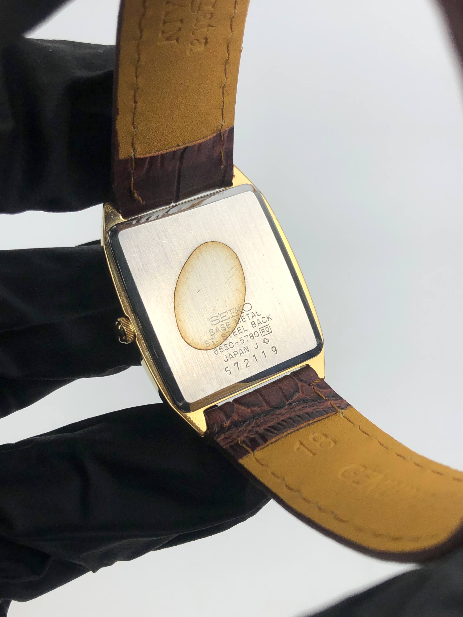 DRESSWACTH SEIKO 6530-5780 QUARTZ ROMAN DIAL KLASIK - Gambar 7