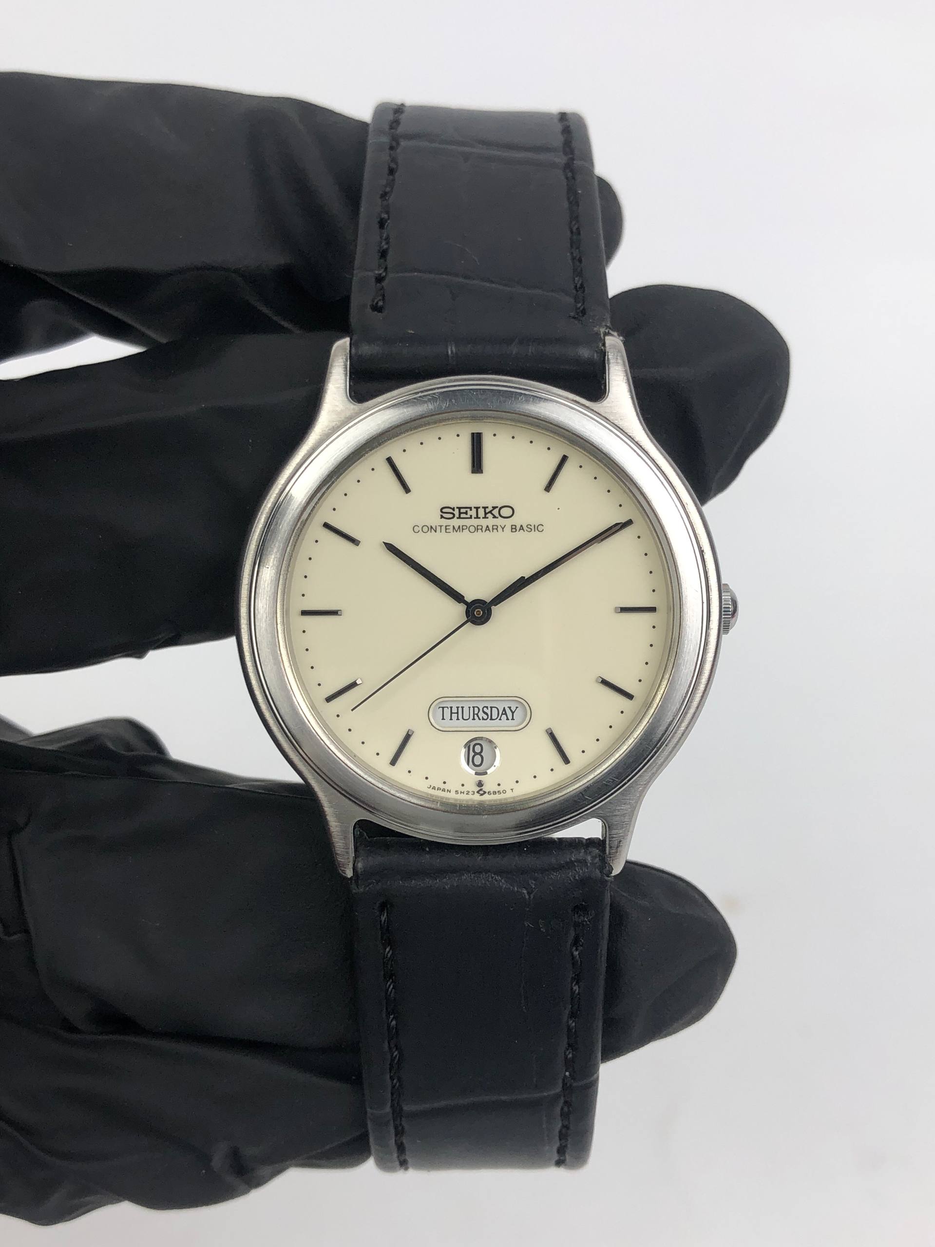 SEIKO 5H23-6B90 CONTEMPORARY BASIC TAN DIAL SPLIT DAY - Gambar 2