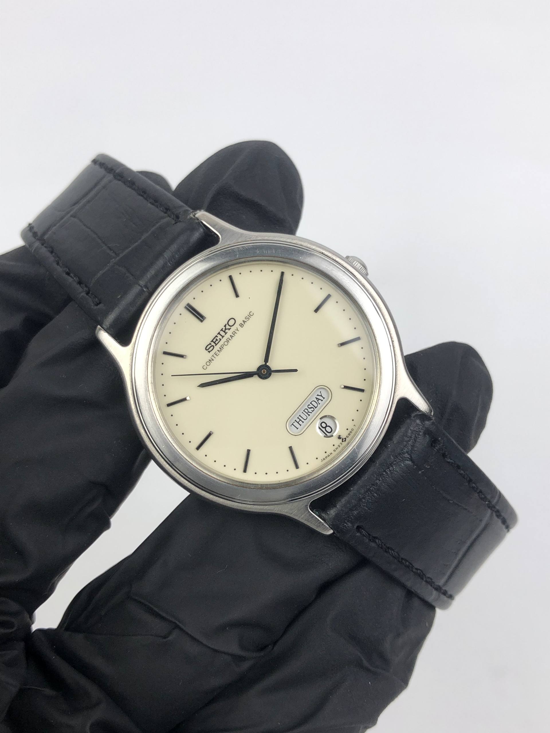 SEIKO 5H23-6B90 CONTEMPORARY BASIC TAN DIAL SPLIT DAY - Gambar 4