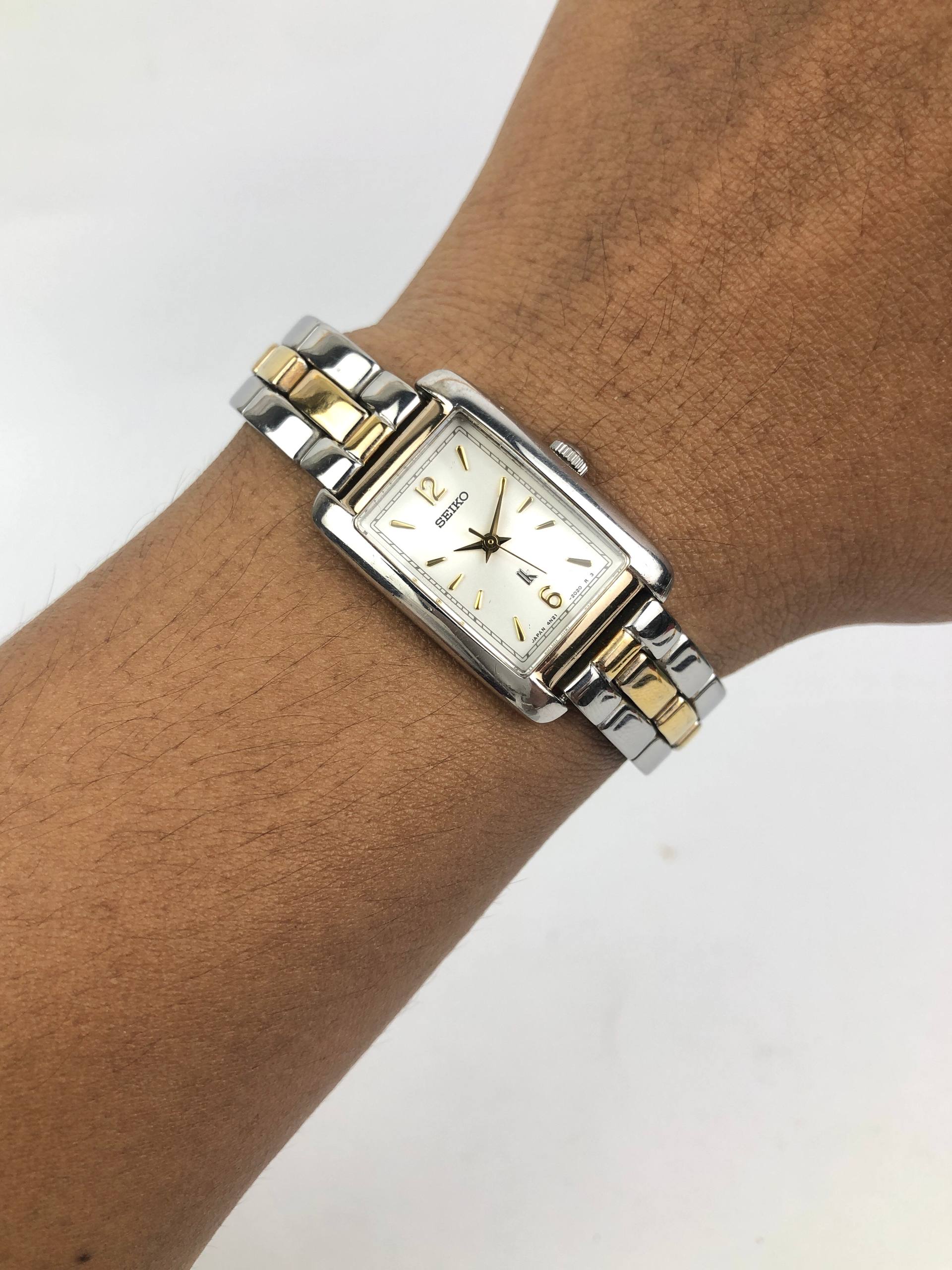 SEIKO LUKIA 4N21-5260 QUARTZ TANK TWOTONE ALL ORI