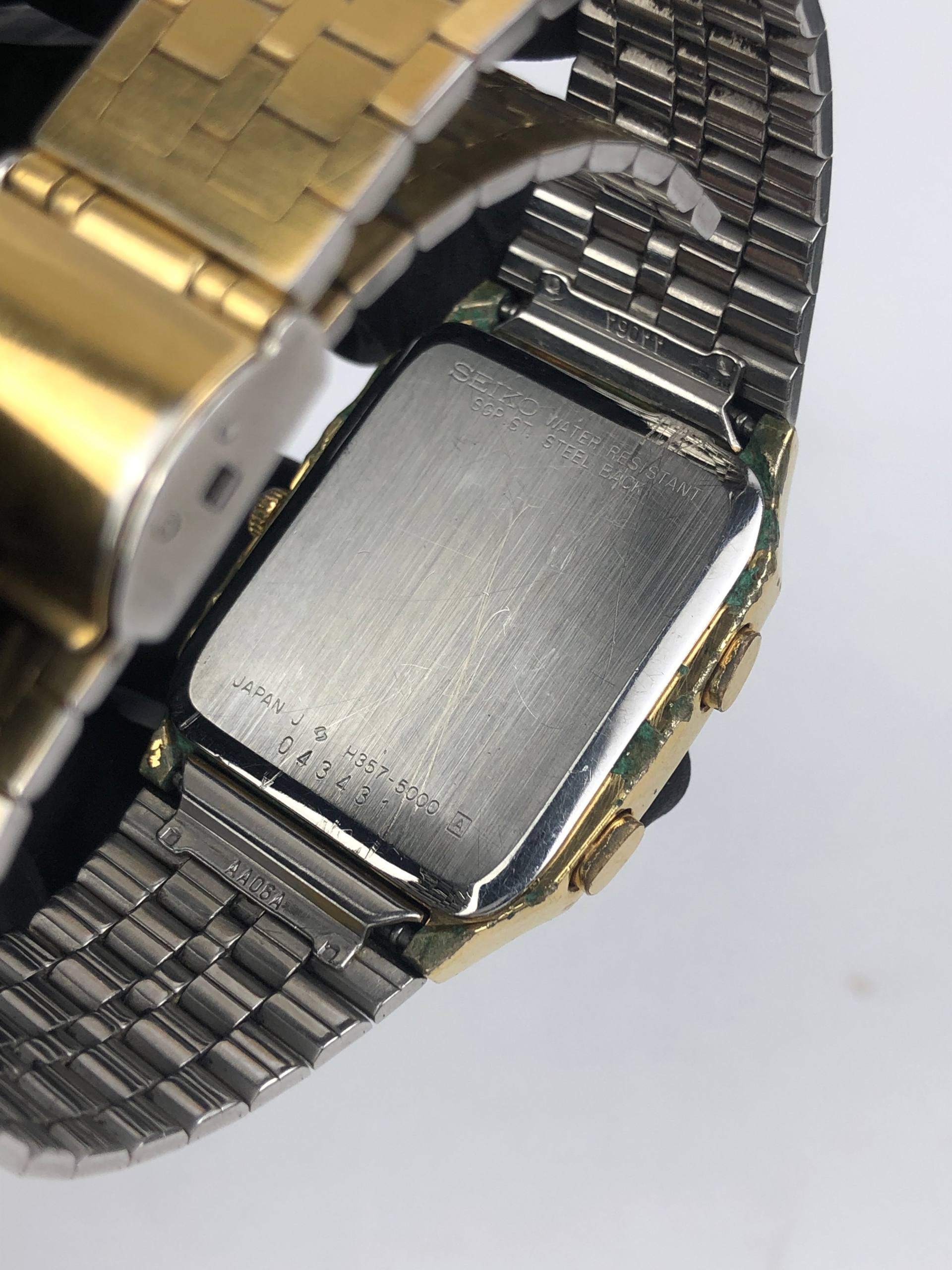 SEIKO H357-5000 JDM ANADIGI GOLD CASE ALL ORIGINAL - Gambar 8
