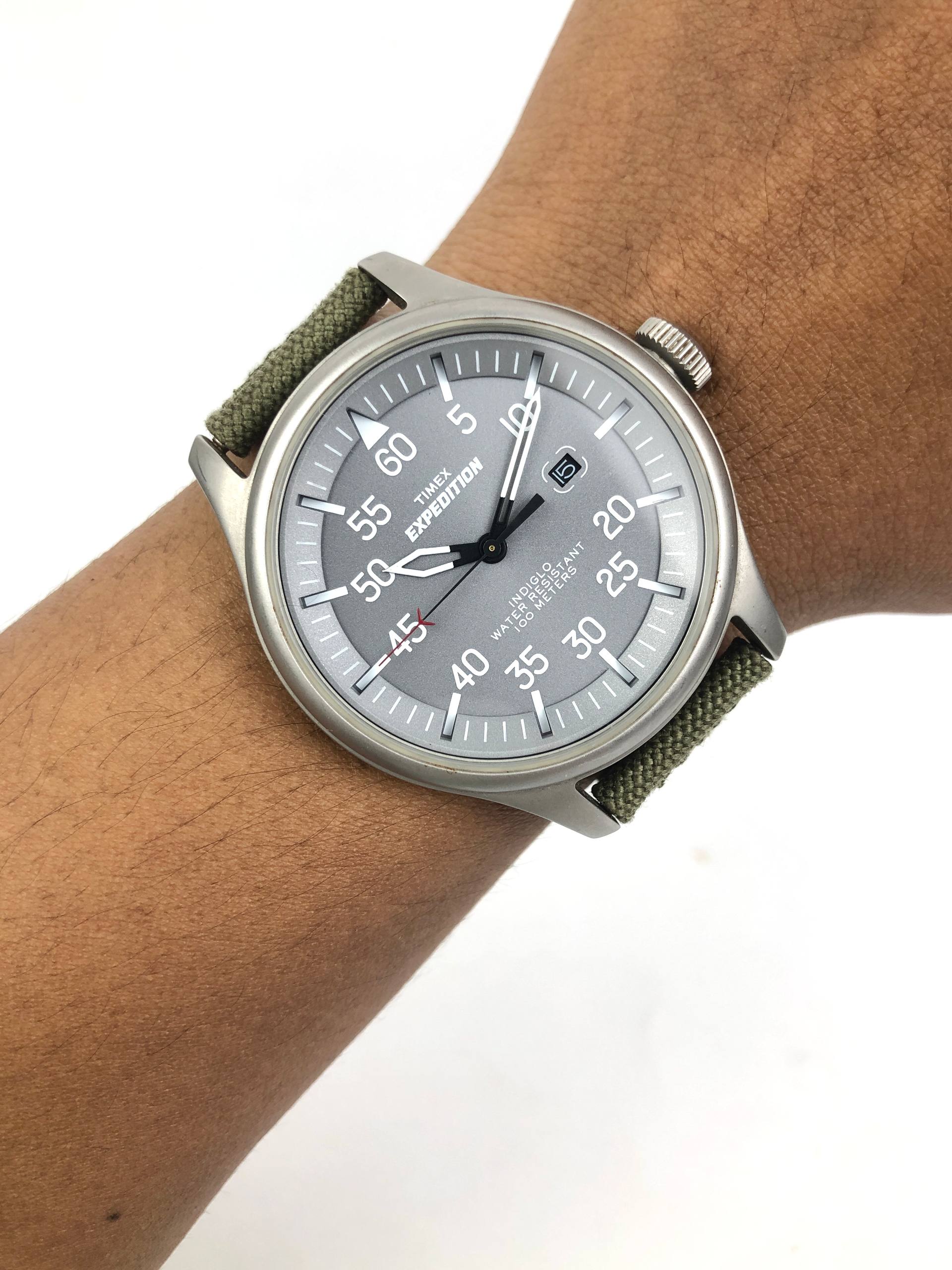 TIMEX EXPEDITION FIELD MILITARY T4987597 FULLSET GREY FULL LIGHT DIAL - Gambar 2