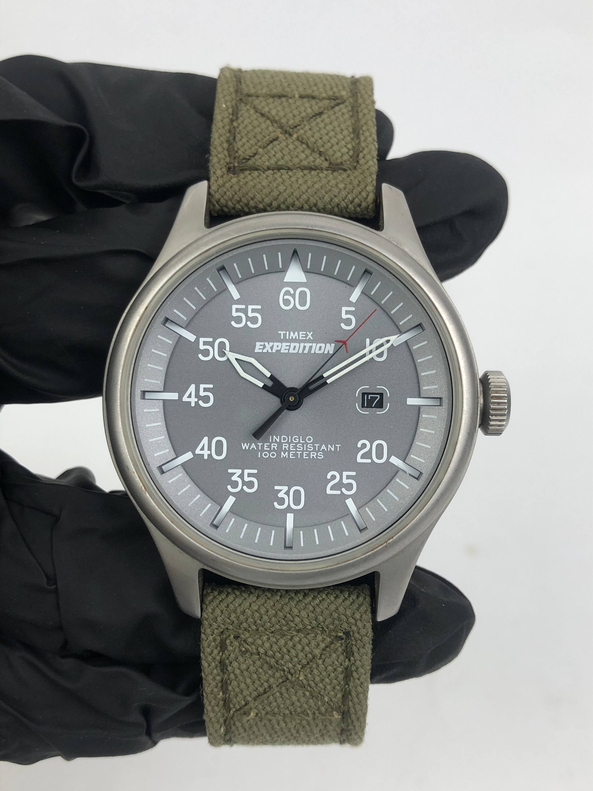 TIMEX EXPEDITION FIELD MILITARY T4987597 FULLSET GREY FULL LIGHT DIAL - Gambar 3