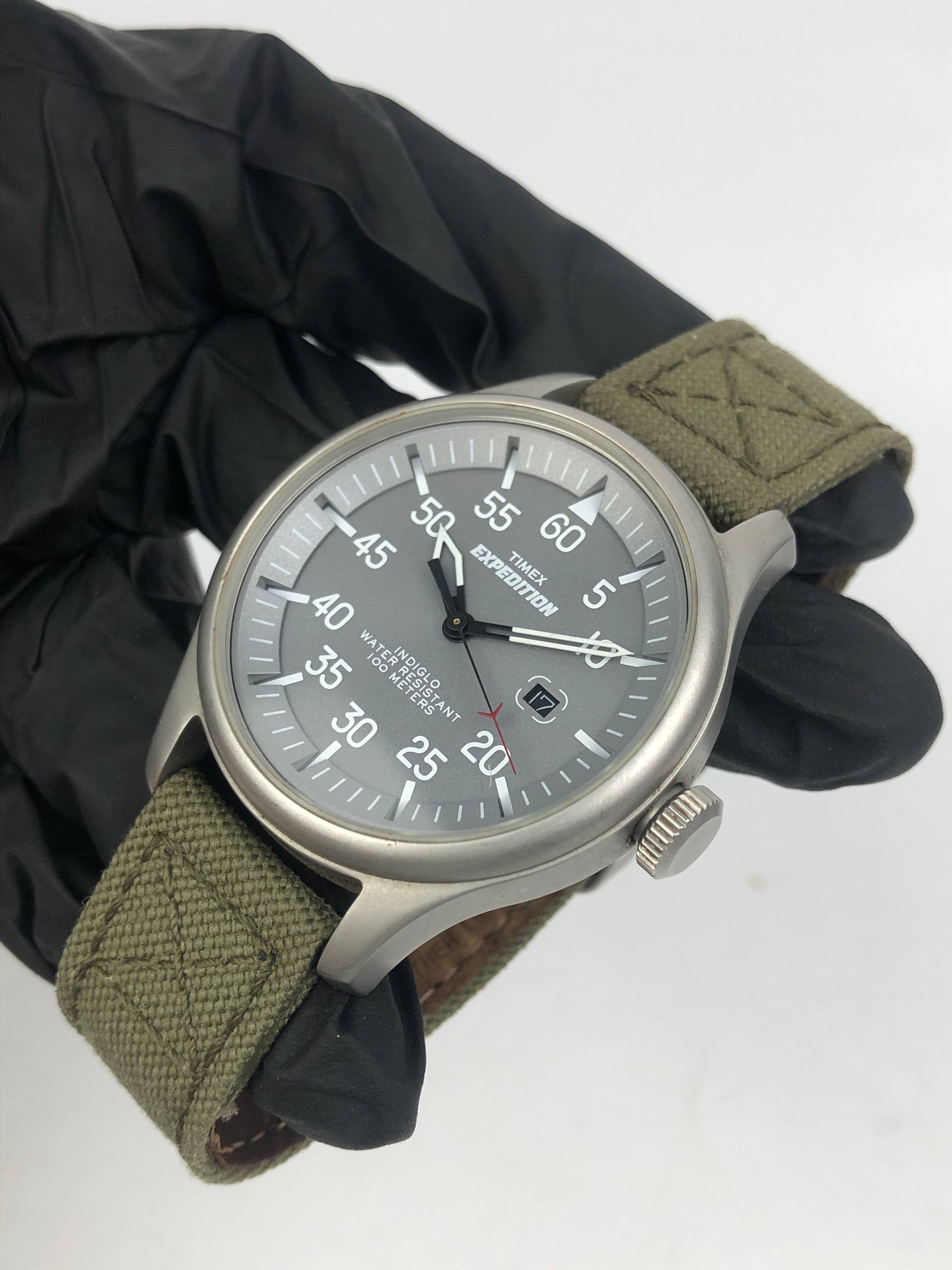 TIMEX EXPEDITION FIELD MILITARY T4987597 FULLSET GREY FULL LIGHT DIAL - Gambar 4