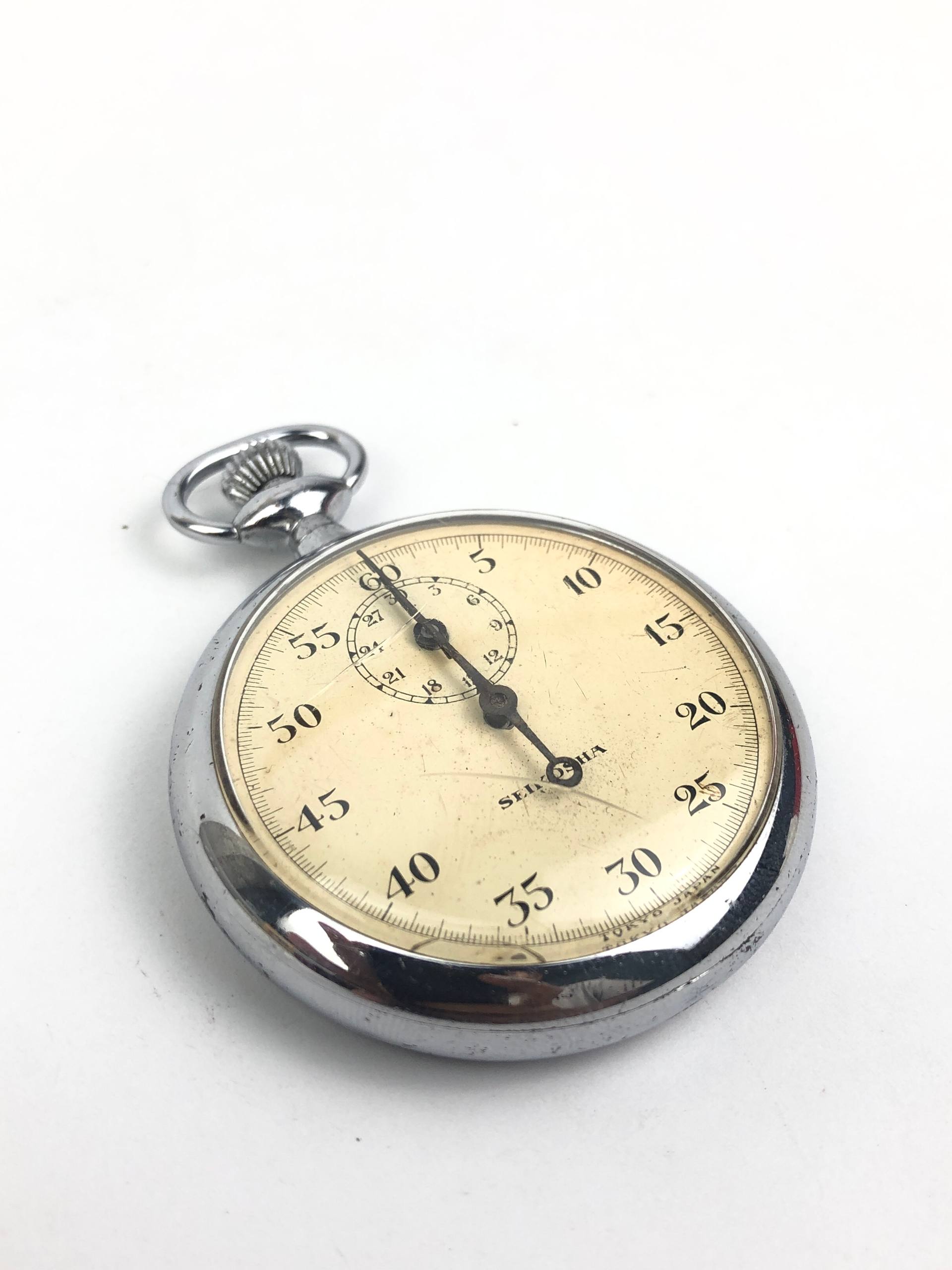 STOPWATCH VINTAGE SEIKOSHA AGING DIAL - Gambar 2