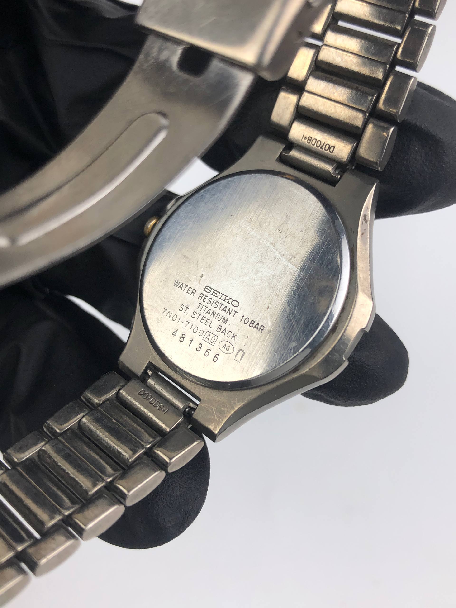 SEIKO 7N01-7100 SPIRIT TAN DIAL ALL TITANIUM - Gambar 7